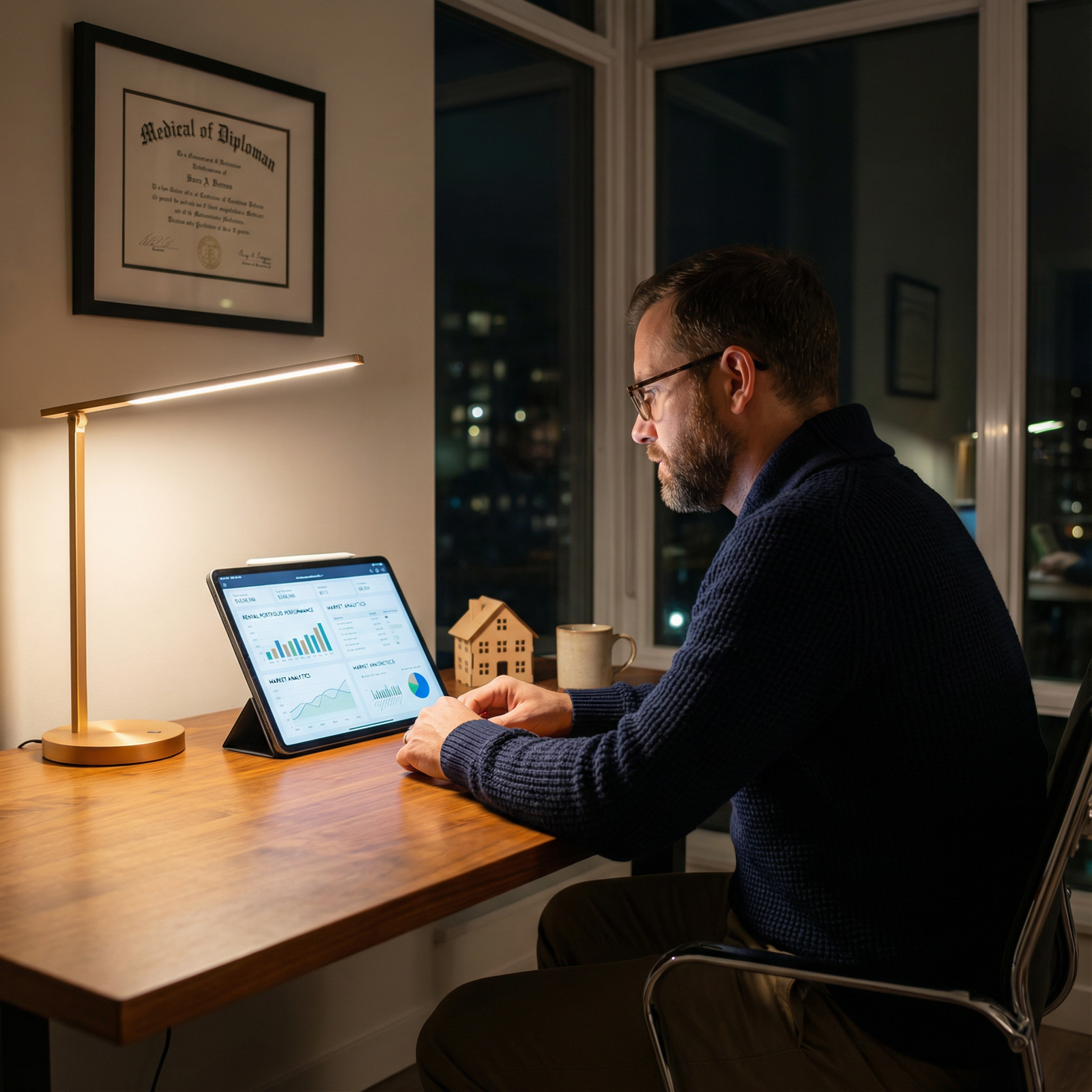 Doctor analyzing rental property performance before planning next investment - Real Estate Investing for Empower Your Future: