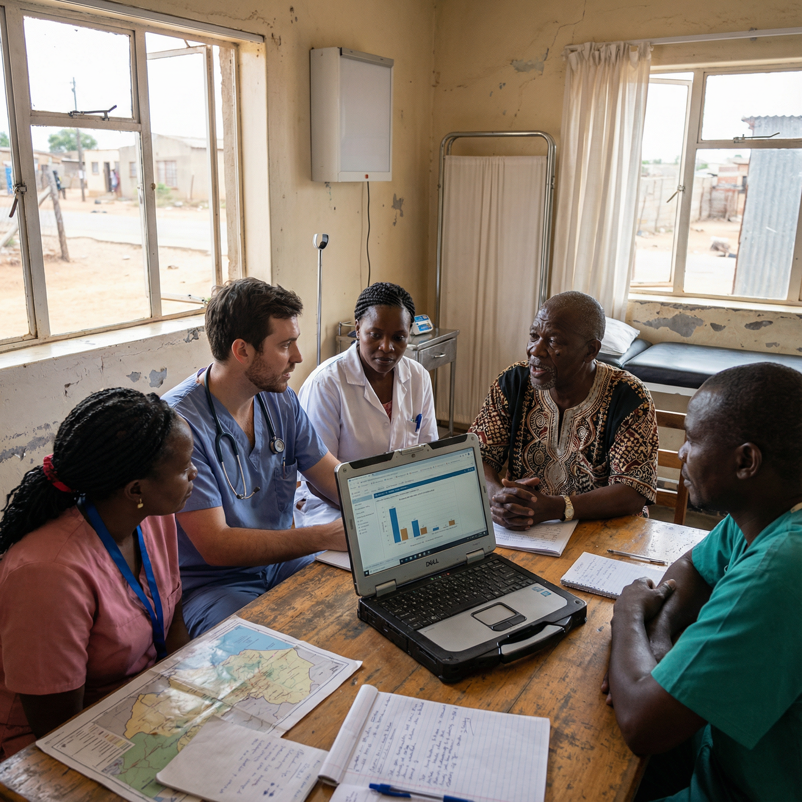 Global health team discussing data and community context Global health team discussing data and community context - Global Health for Unlocking Global Health Careers: 5 Key Skills fo