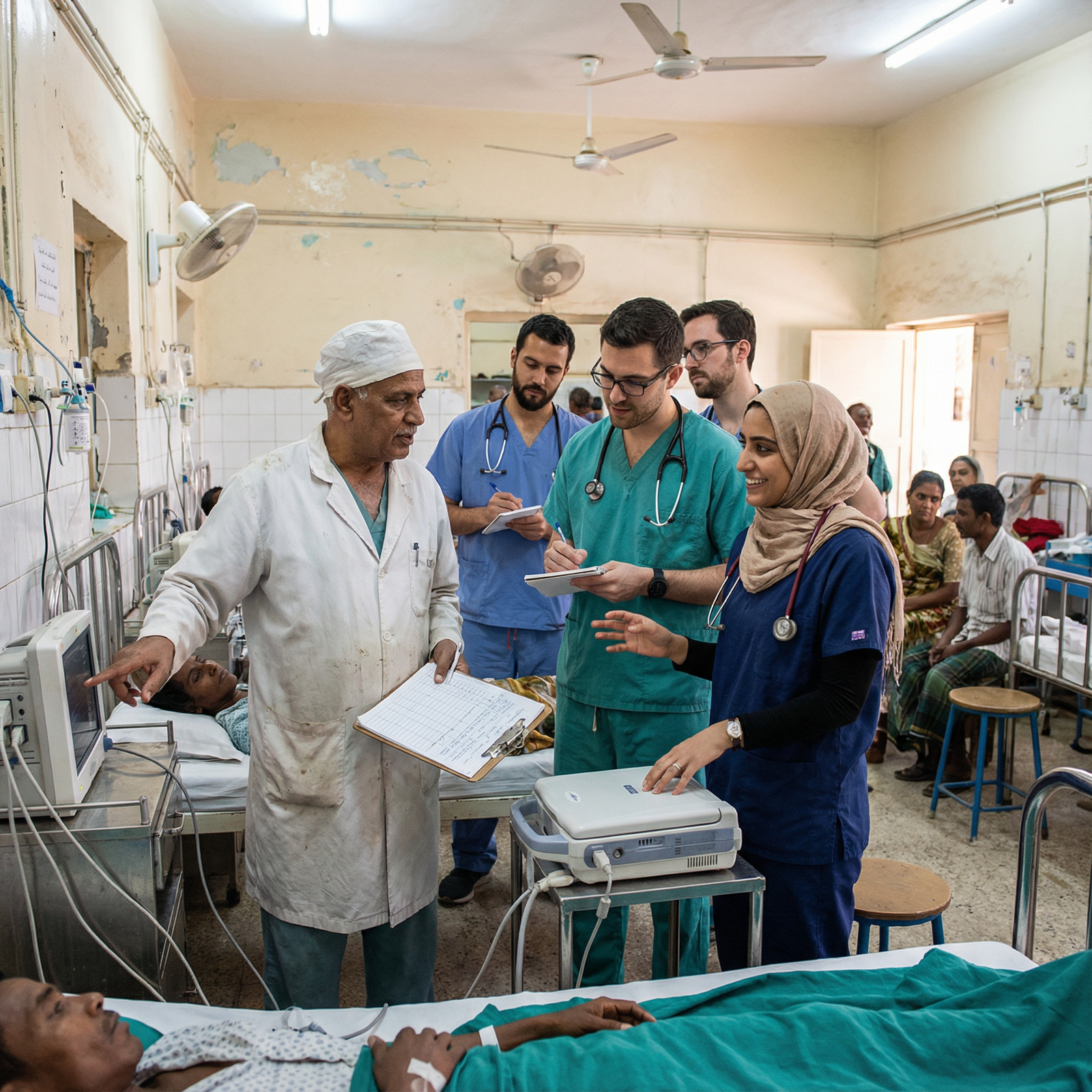 Medical trainees learning from local clinicians in a community hospital Medical trainees learning from local clinicians in a community hospital - Global Health Ethics for Navigating Global Health E