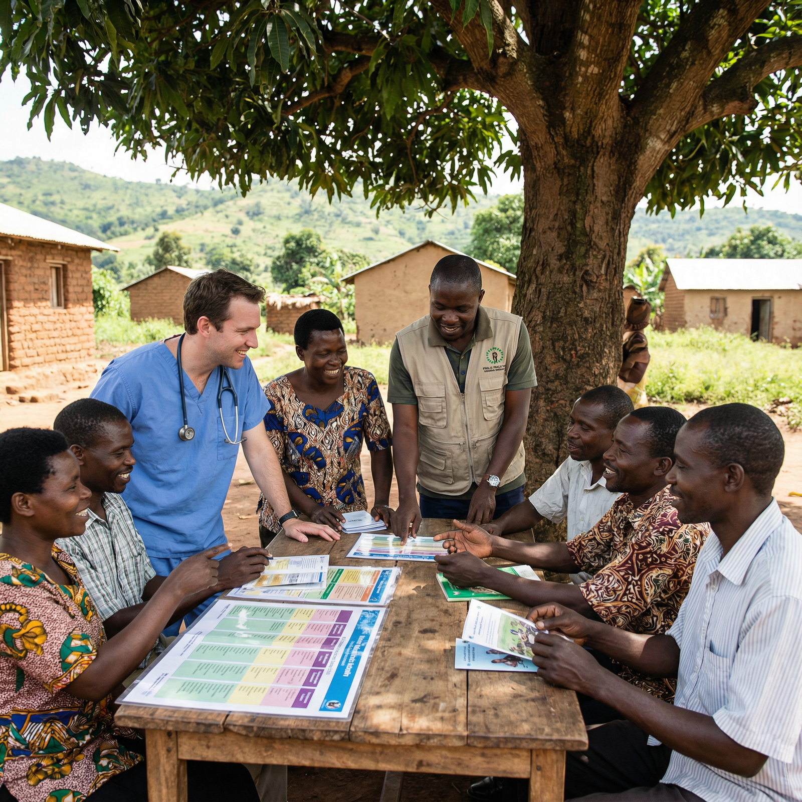 Local and international health partners collaborating on a community project Local and international health partners collaborating on a community project - Humanitarian Work for Effective Humanitarian W