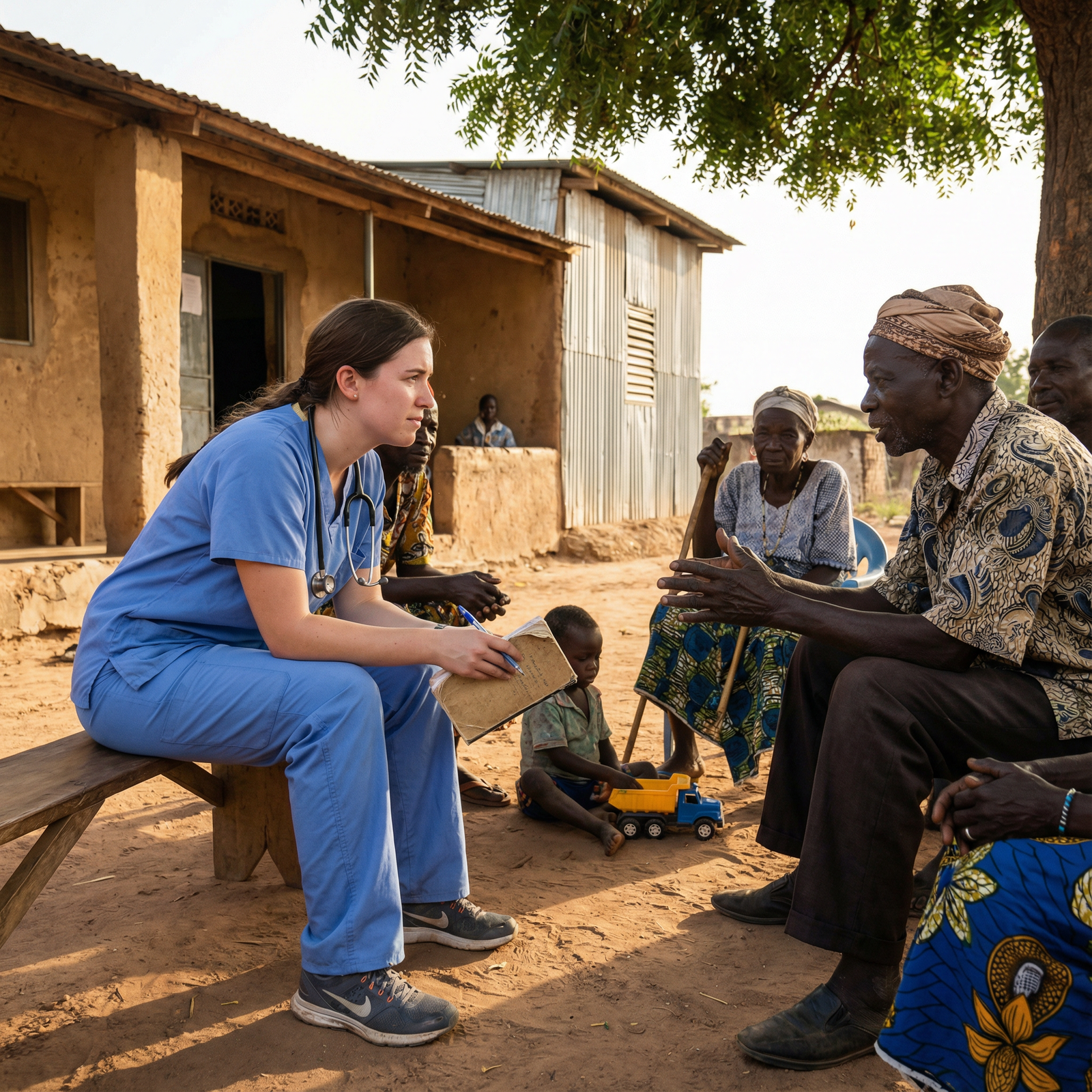 Physician engaging with a local community in a global health setting Physician engaging with a local community in a global health setting - global health for Unlocking Career Success in Global H