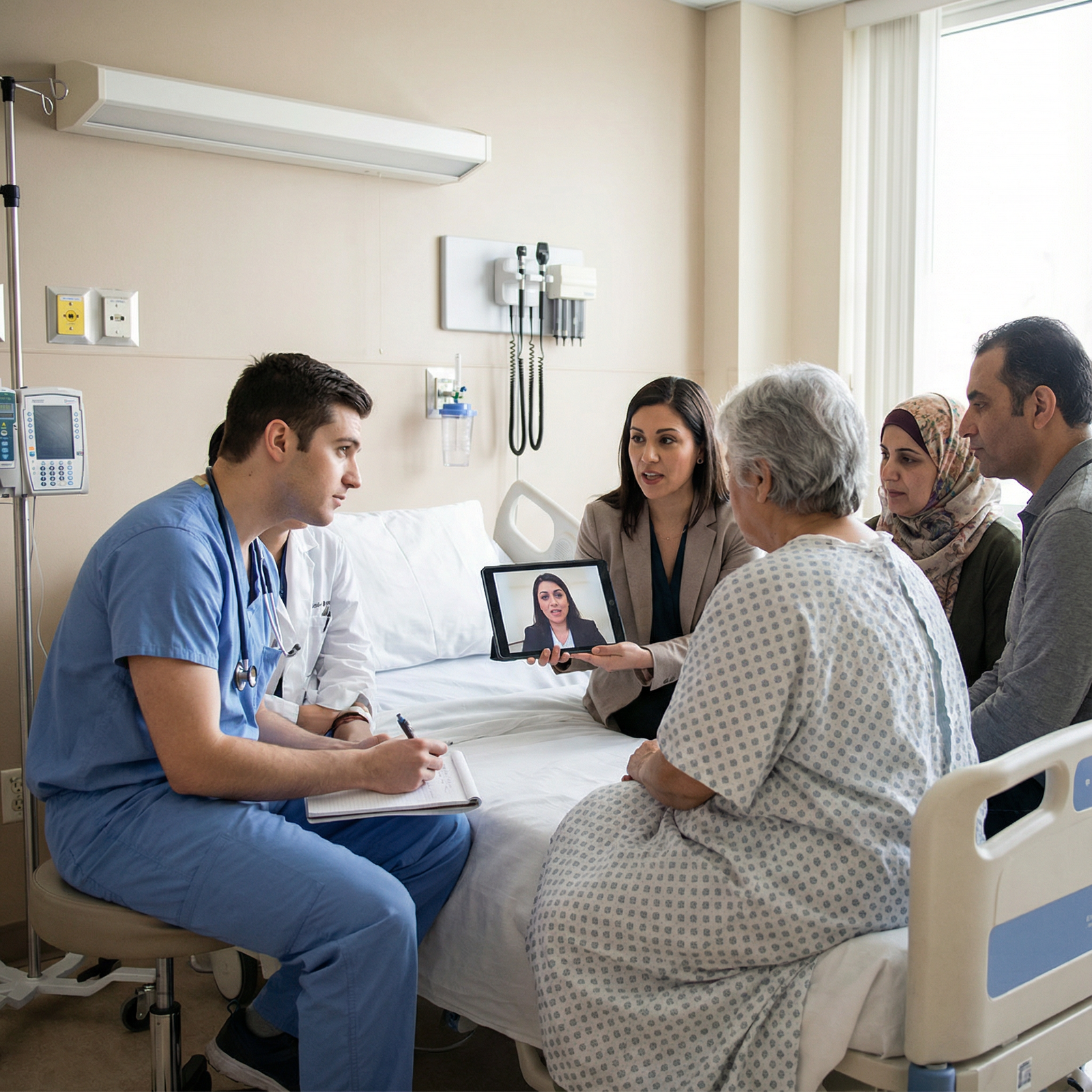 Resident physician using interpreter services with diverse patient and family Resident physician using interpreter services with diverse patient and family - Cultural Sensitivity for Enhancing Ethical De