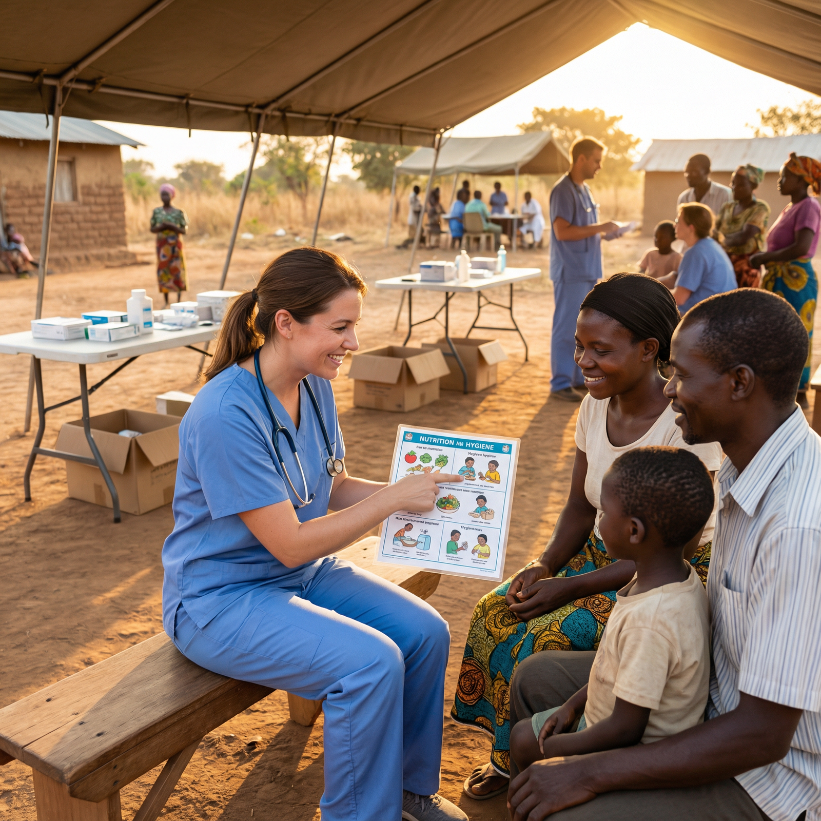 International medical team co-teaching in a low-resource hospital classroom International medical team co-teaching in a low-resource hospital classroom - for Medical Education Across Borders: Co-Teach