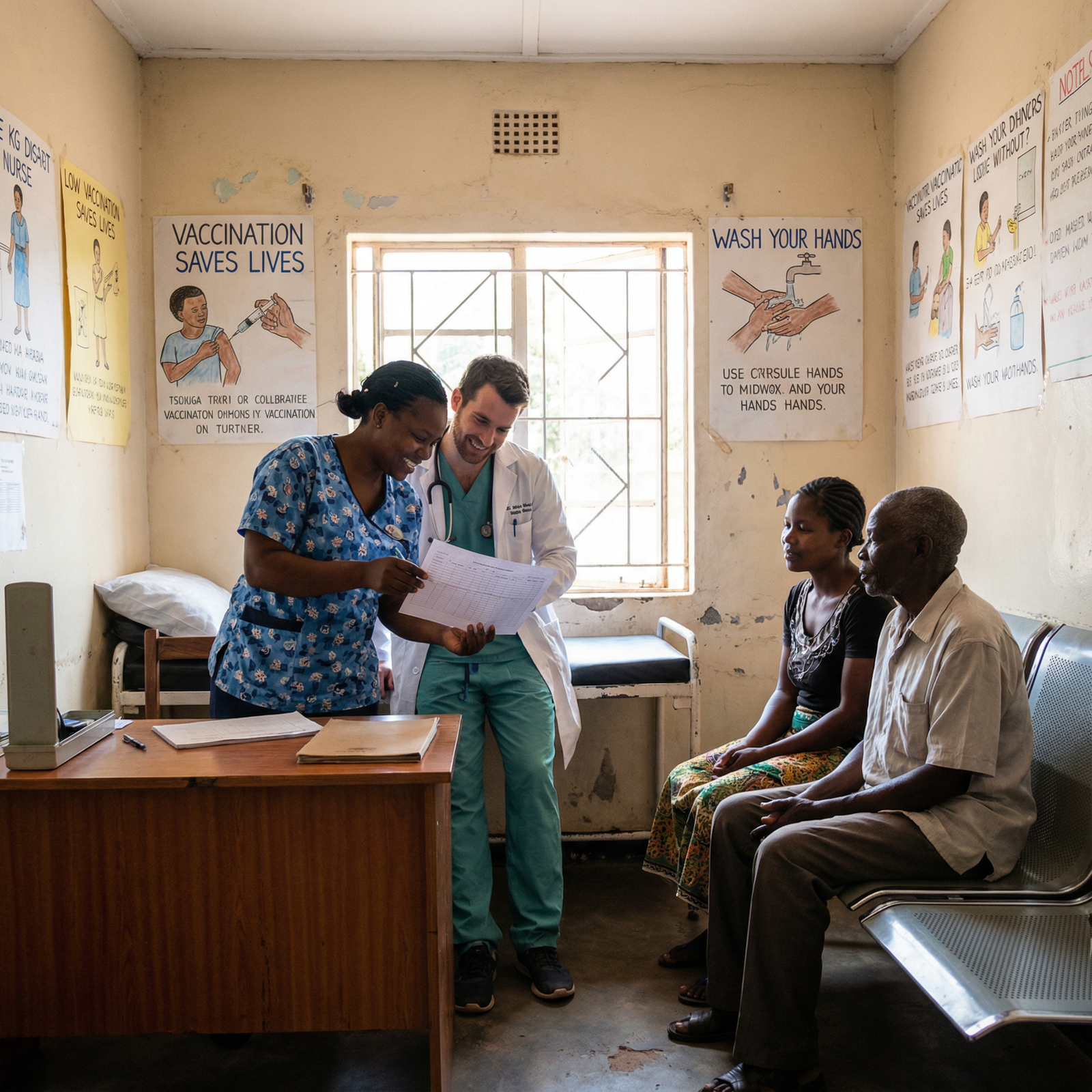 Visiting physician collaborating with local clinicians in a low-resource hospital -  for Task-Sharing vs Task-Shifting: How M