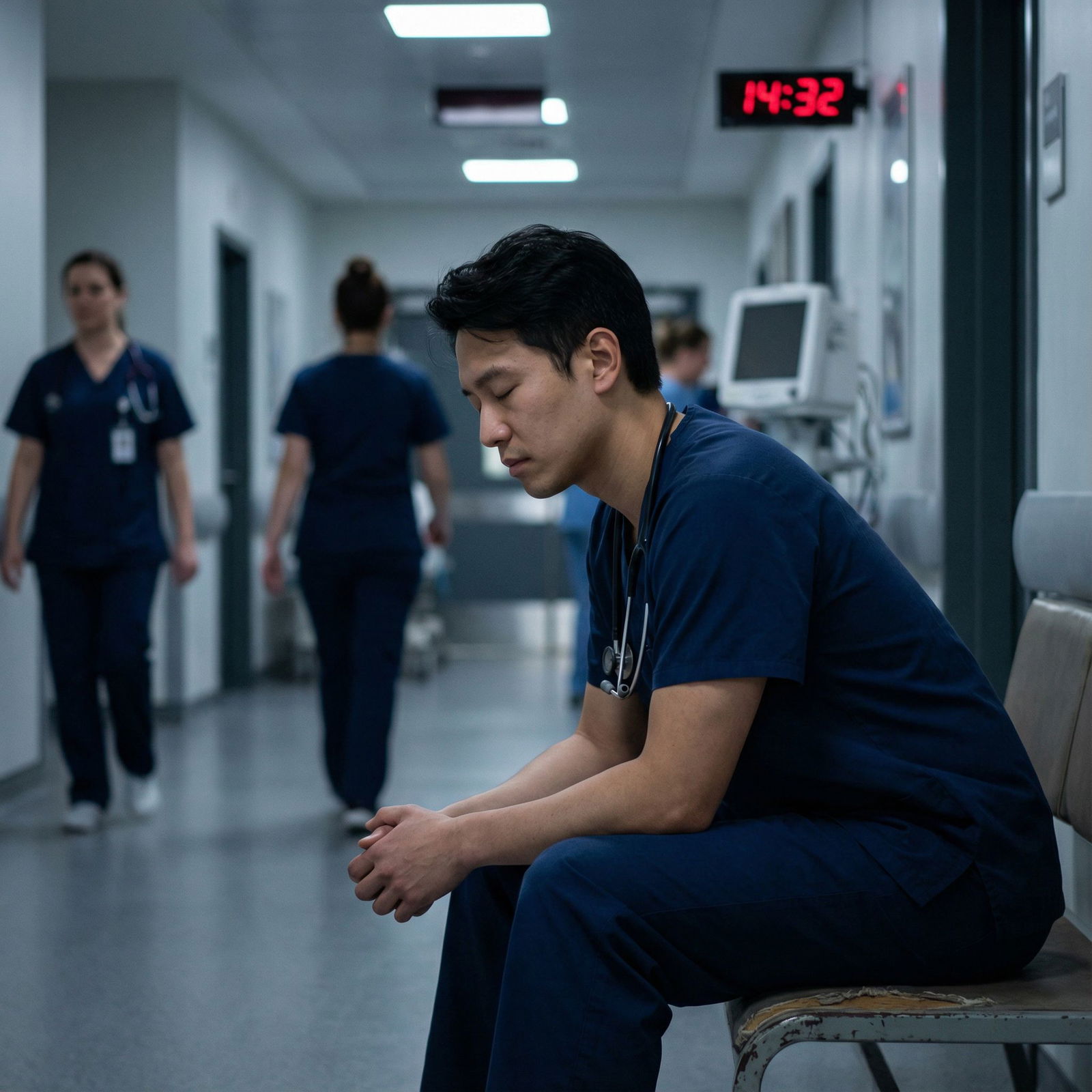 Resident surgeon practicing brief mindfulness reflection Resident surgeon practicing brief mindfulness reflection - Mindfulness for Mindfulness Mentorship: Revolutionizing Surgical P