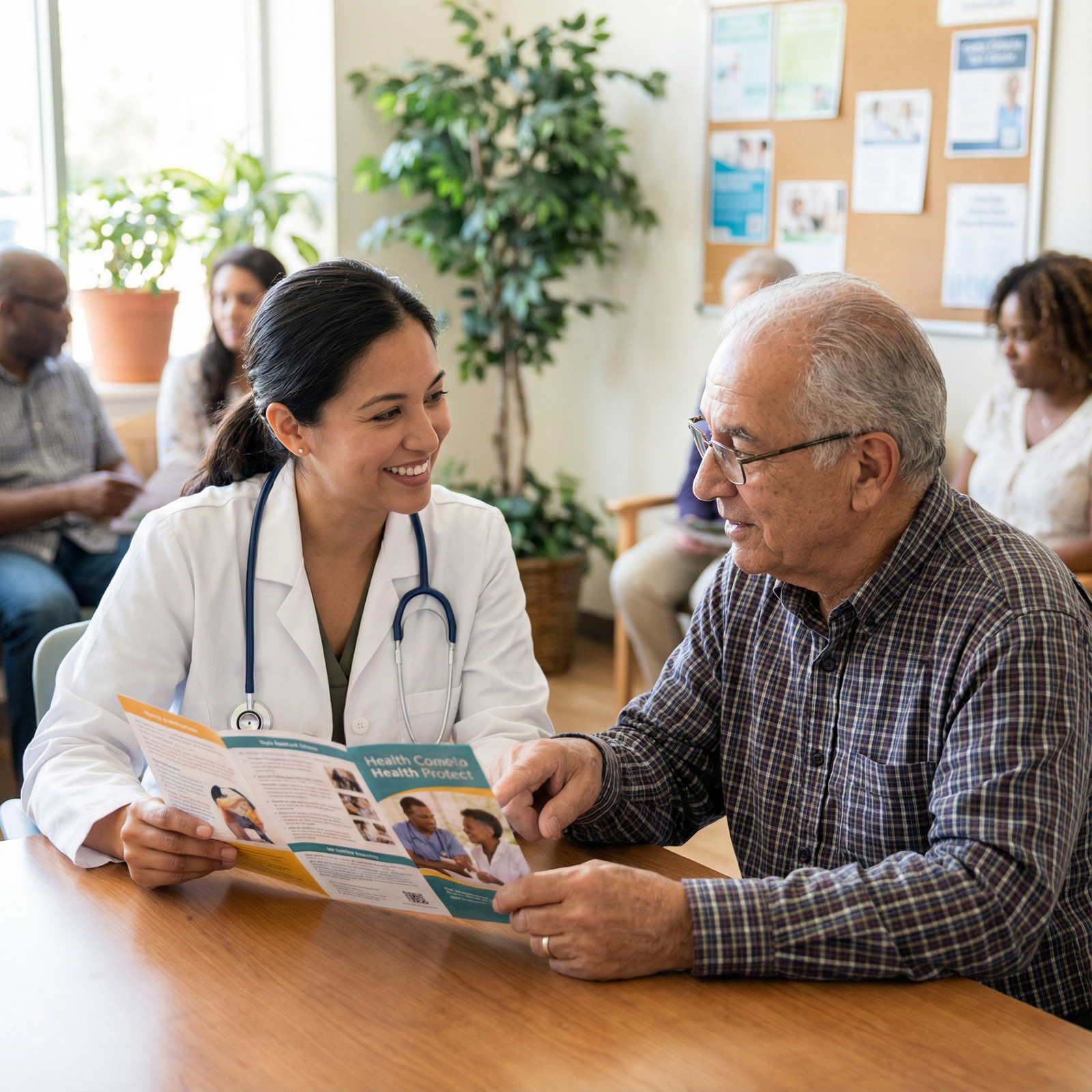 Clinician having a trust-building health discussion with a community member - Public Health for Mastering Public Health Advoc