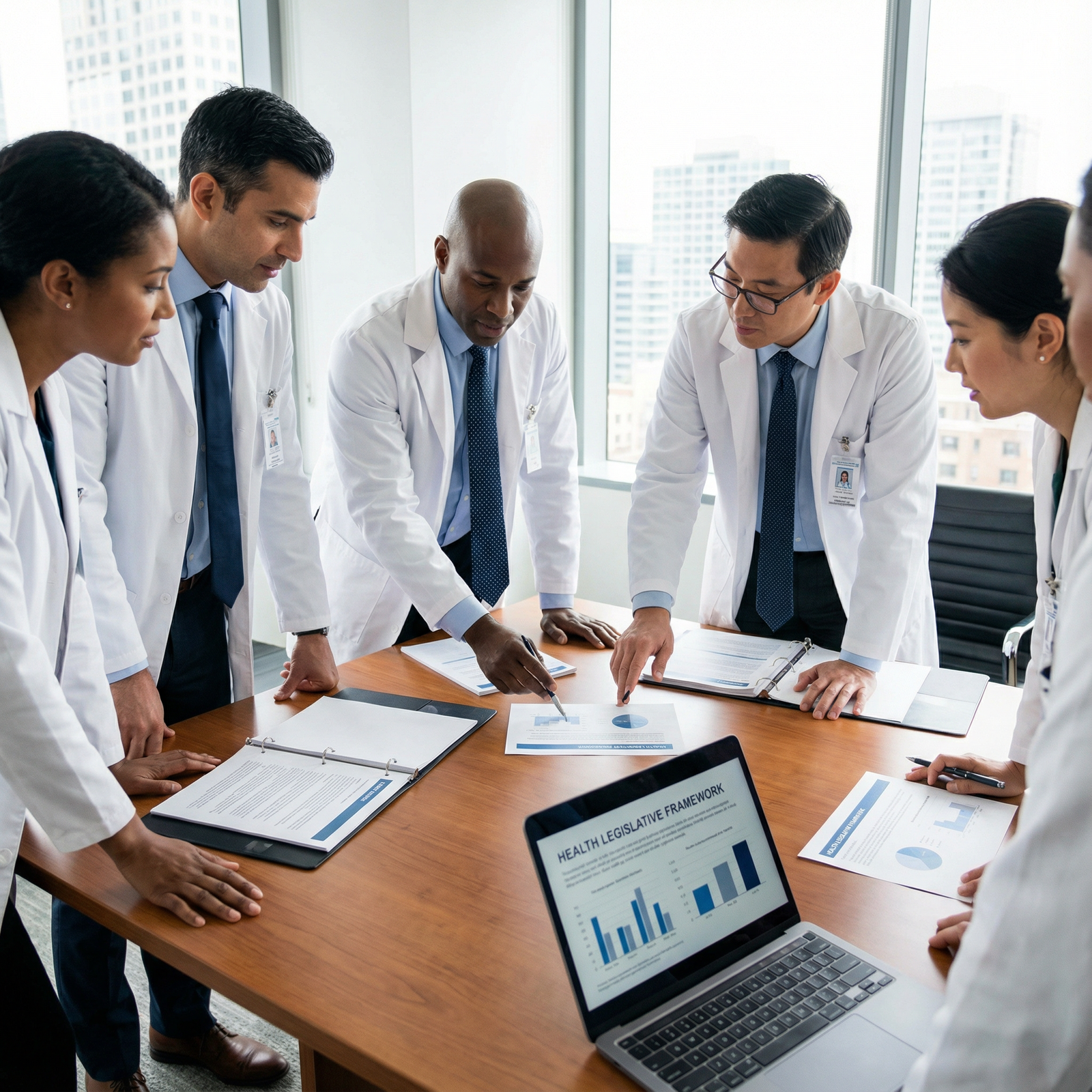 Doctors collaborating on health advocacy strategy - Health Advocacy for Empowering Healthcare: How Physicians Can Shape Healt