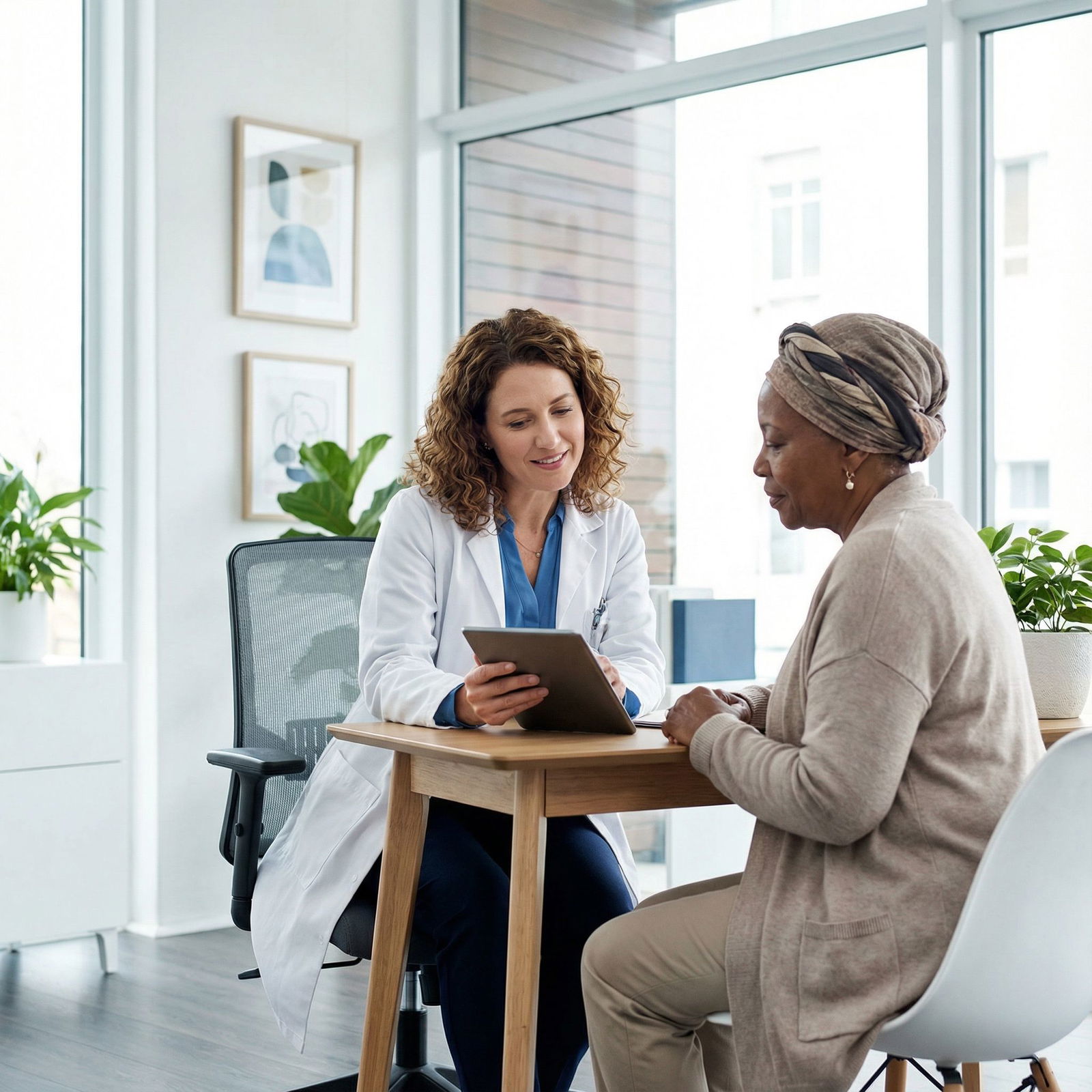 Female physician providing patient-centered care Female physician providing patient-centered care - women in healthcare for Women Transforming Healthcare: Embracing Leadershi