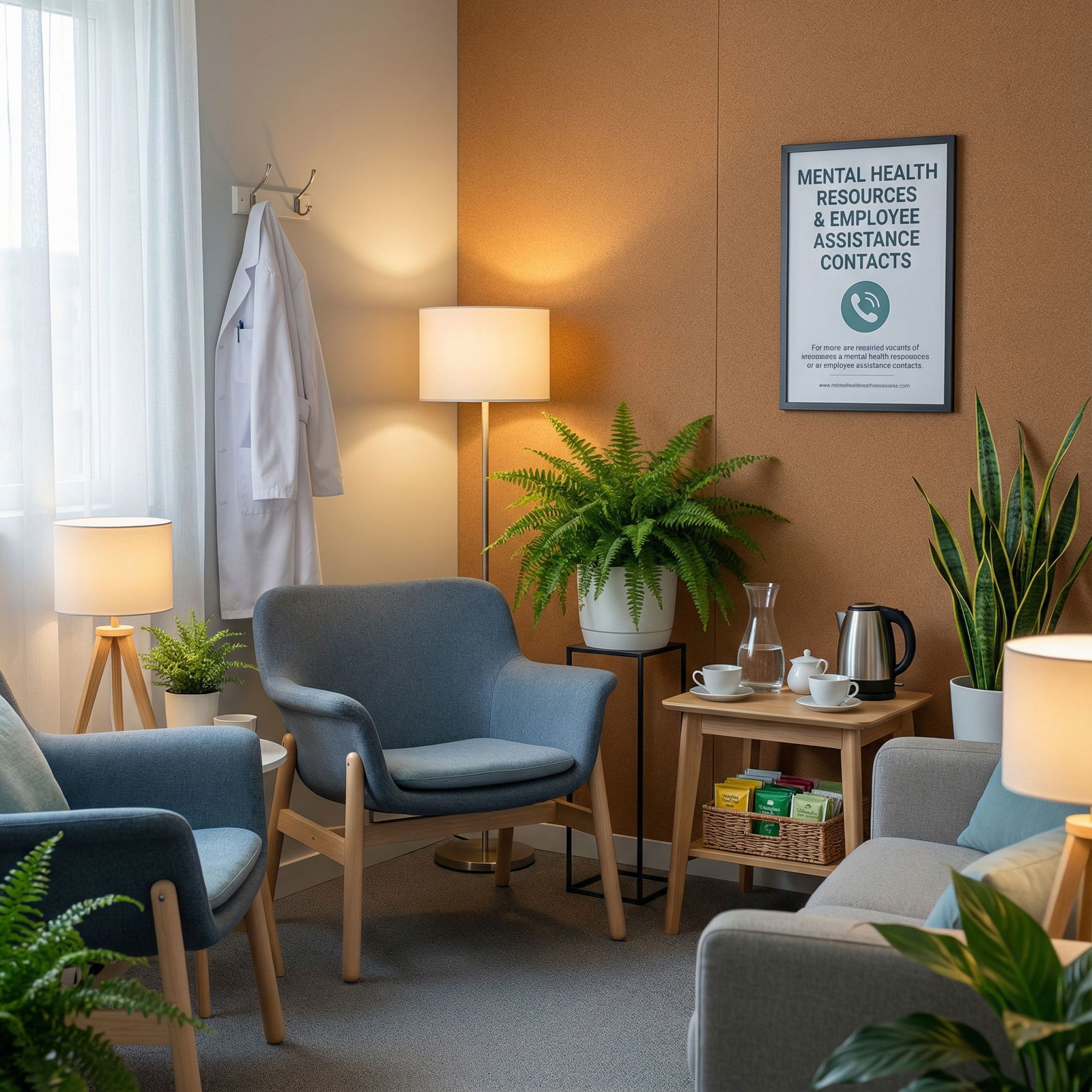 Hospital wellness space promoting mental health - Mental Health for Creating a Supportive Work Environment for Better Mental