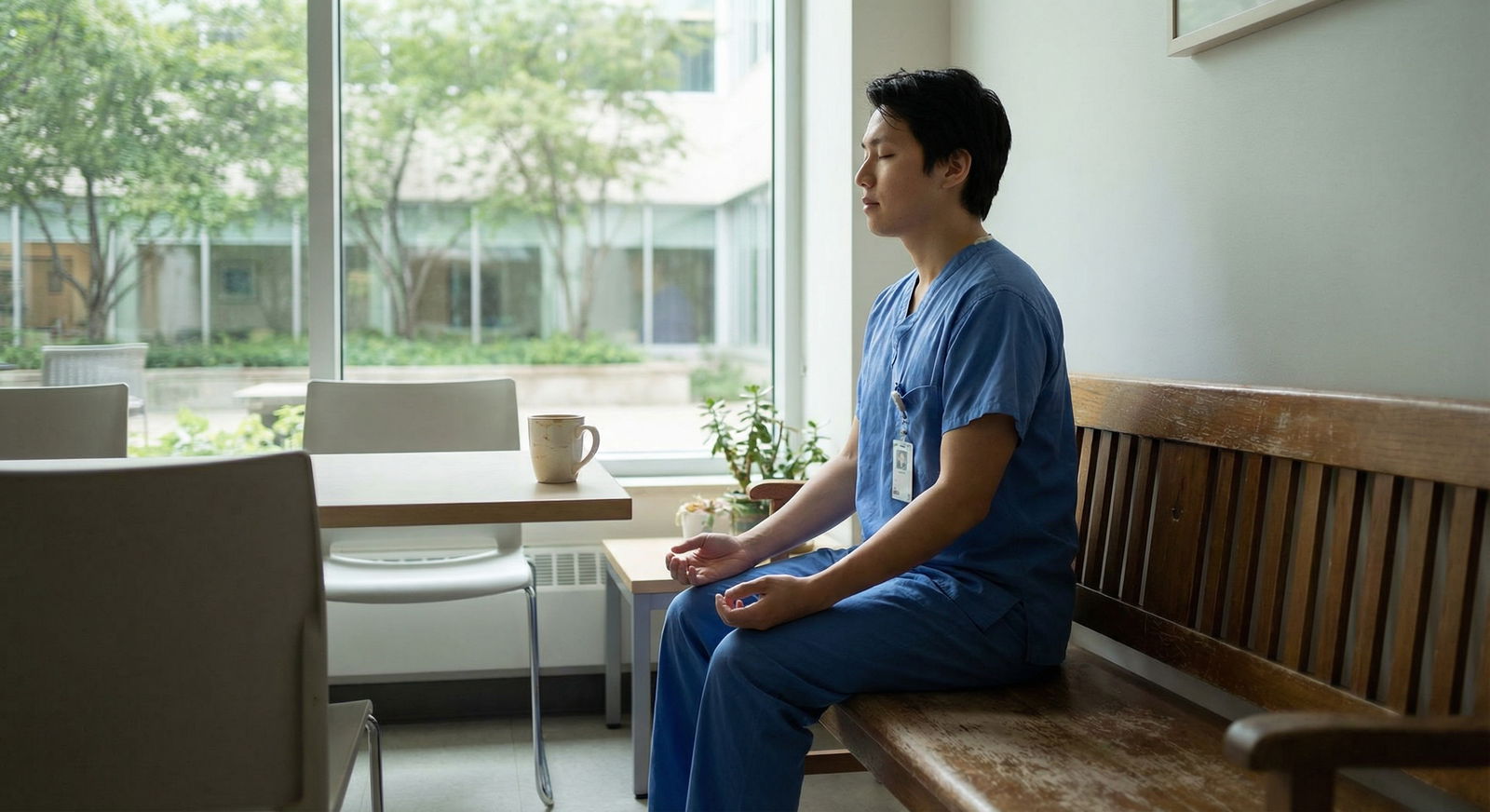 Healthcare professional practicing mindfulness for stress management - Burnout for Unmasking Burnout: Understanding Its Hidde