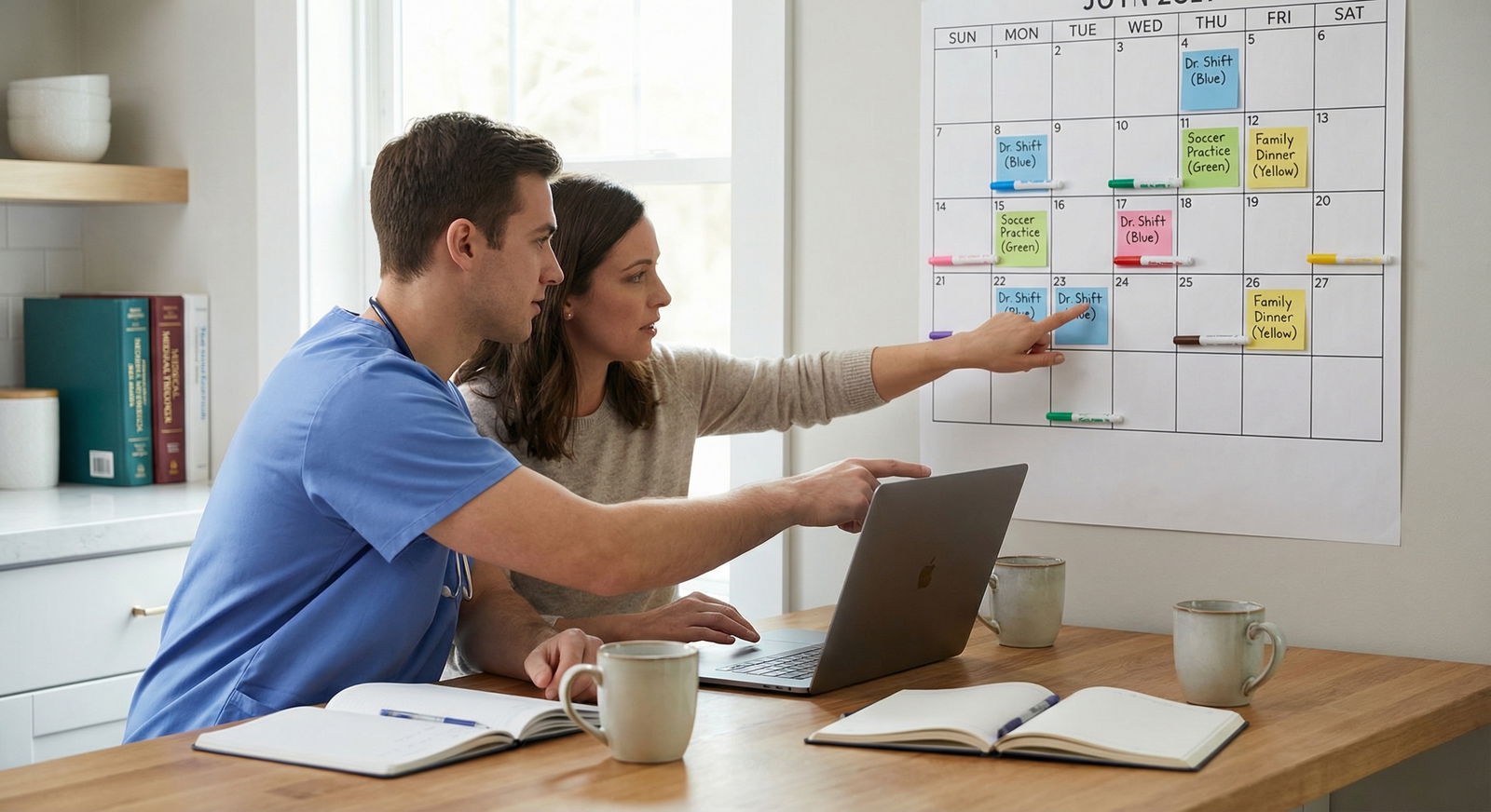 Shared family calendar and scheduling for busy medical professional - Work-Life Balance for Mastering Work-Life Balance: Esse