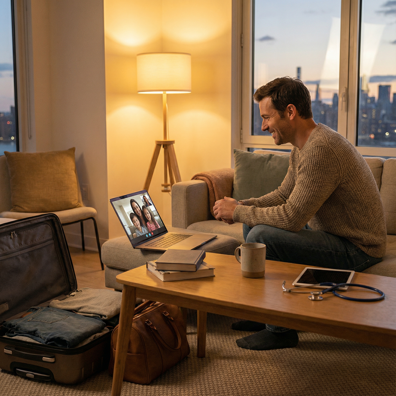 Physician balancing locum tenens travel with family and self-care - Locum Tenens for Unlocking Locum Tenens: Explore Benefits