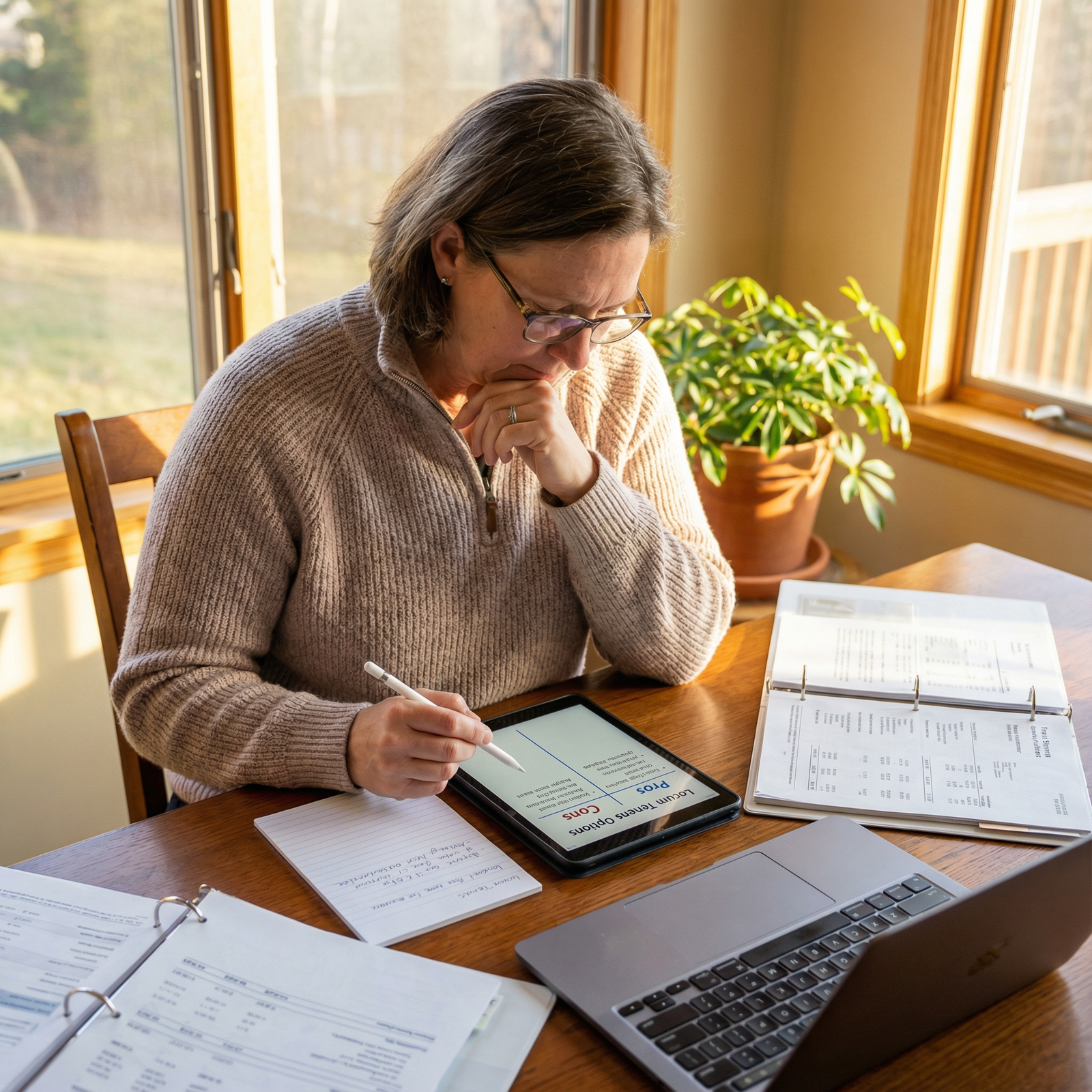 Physician reviewing pros and cons of locum tenens on tablet - Locum Tenens for Exploring Locum Tenens: A Smart Move for Healt