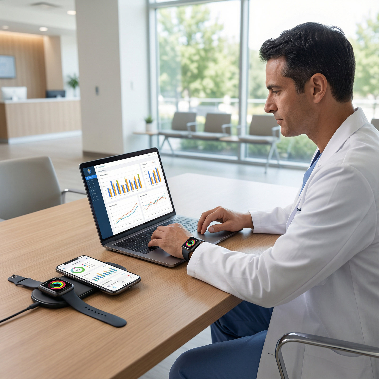 Clinician reviewing patient-generated health data Clinician reviewing patient-generated health data - Mobile Health Apps for Revolutionizing Patient Engagement: The Rise of Mo