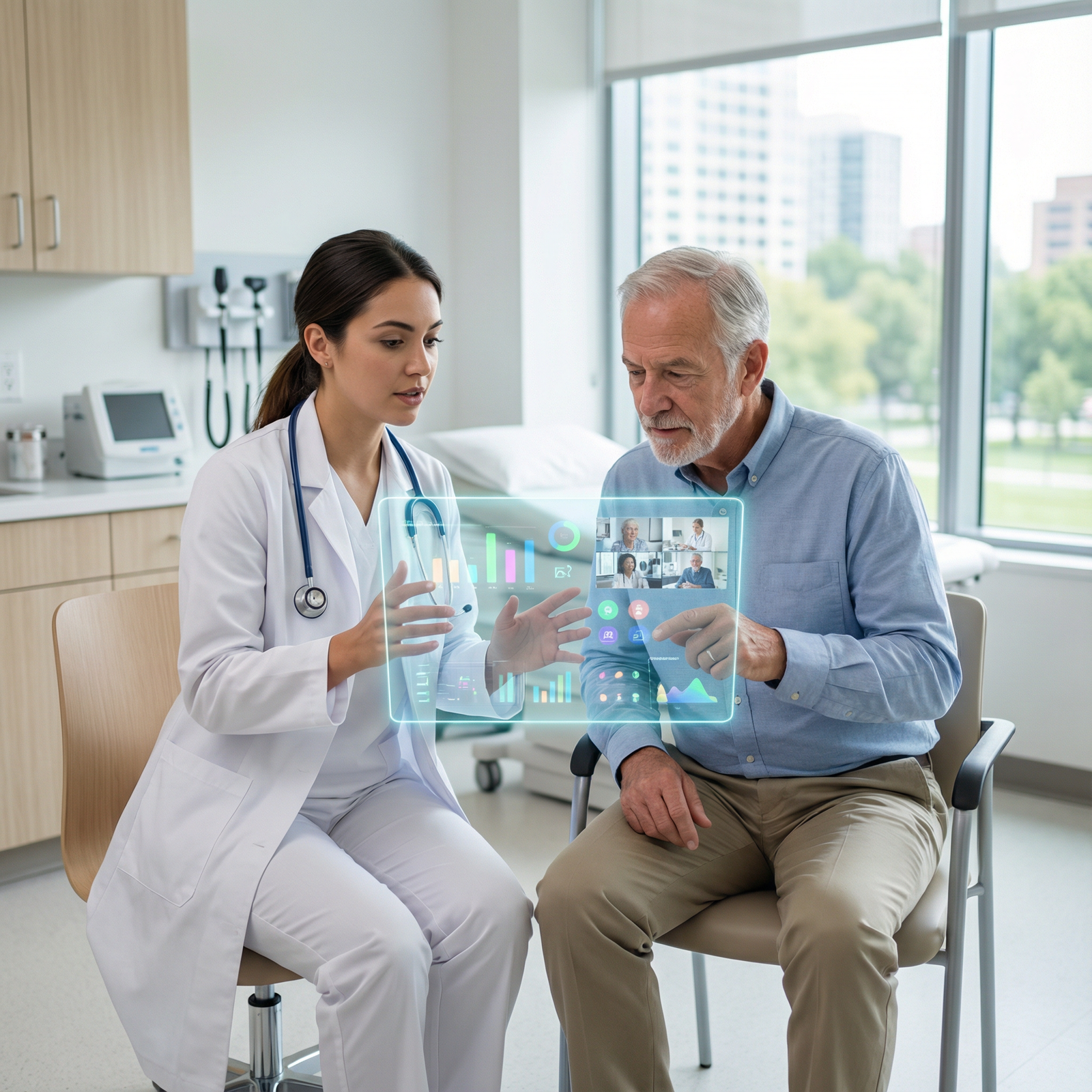 Future physician collaborating with AI decision support - Artificial Intelligence for Harnessing AI in Healthcare: Innovating