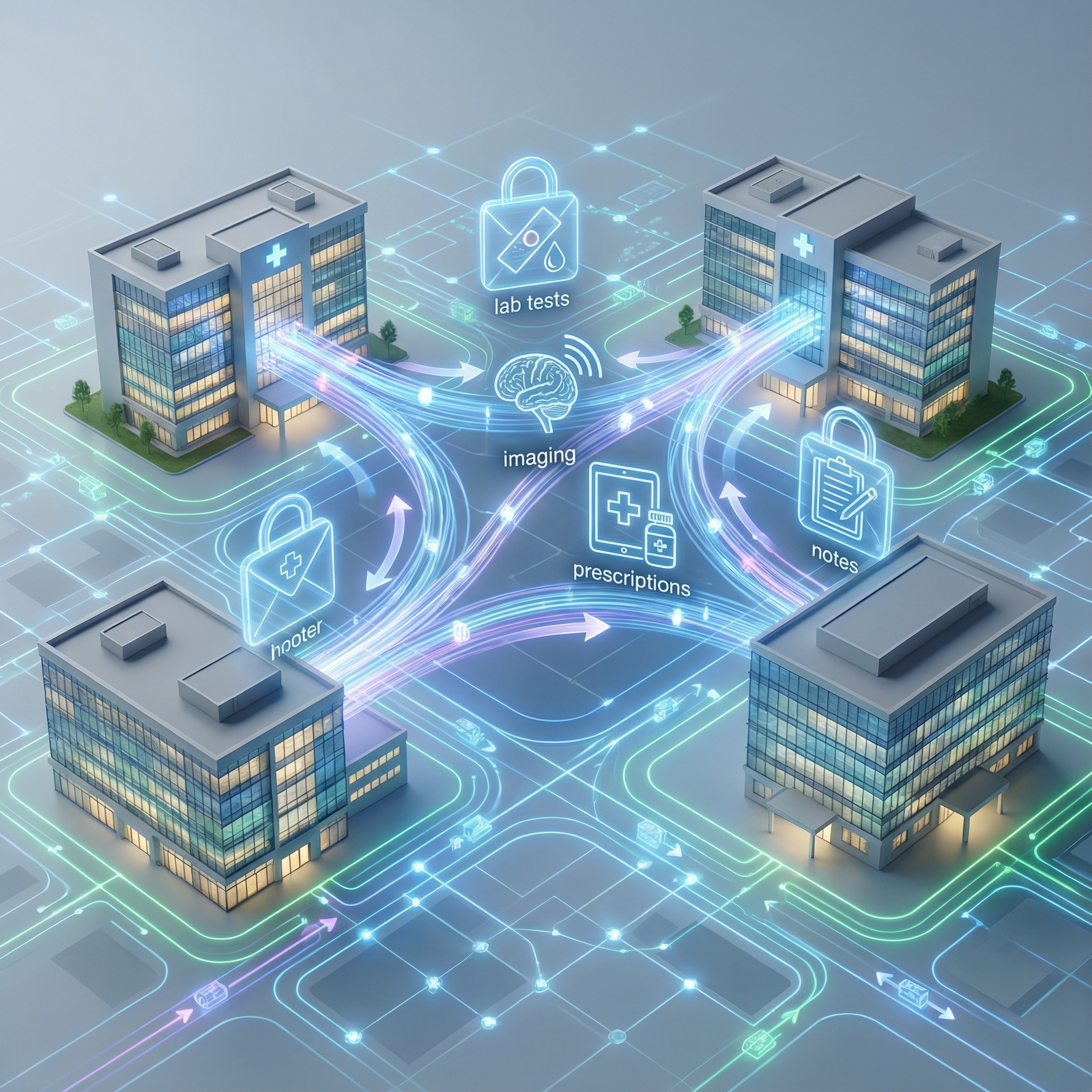 Interoperable EHR systems exchanging clinical data across hospitals - Interoperability for Unlocking Interoperability in Elec