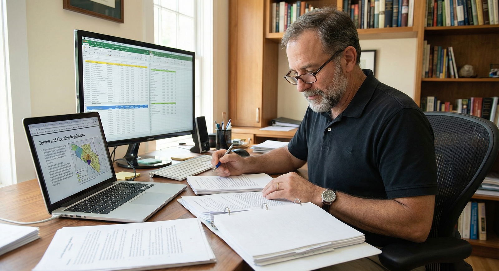 Physician reviewing contracts and regulations for a new practice Physician reviewing contracts and regulations for a new practice - Private Practice for Mastering Private Practice Locations: