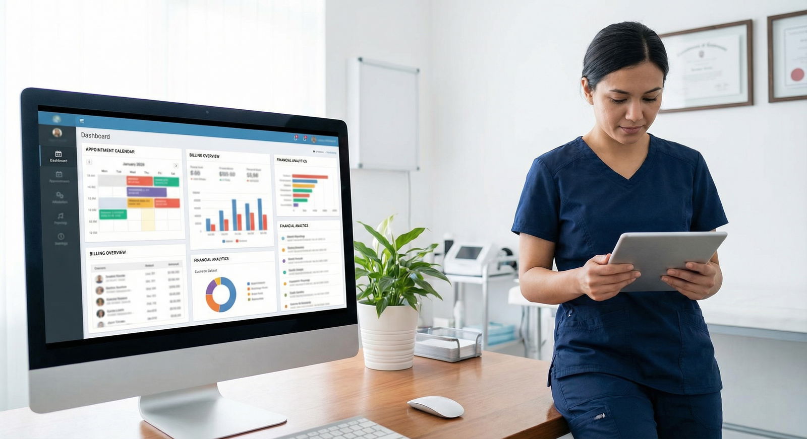 Practice management dashboard with scheduling and revenue metrics Practice management dashboard with scheduling and revenue metrics - Private Practice for Essential Healthcare Technology for