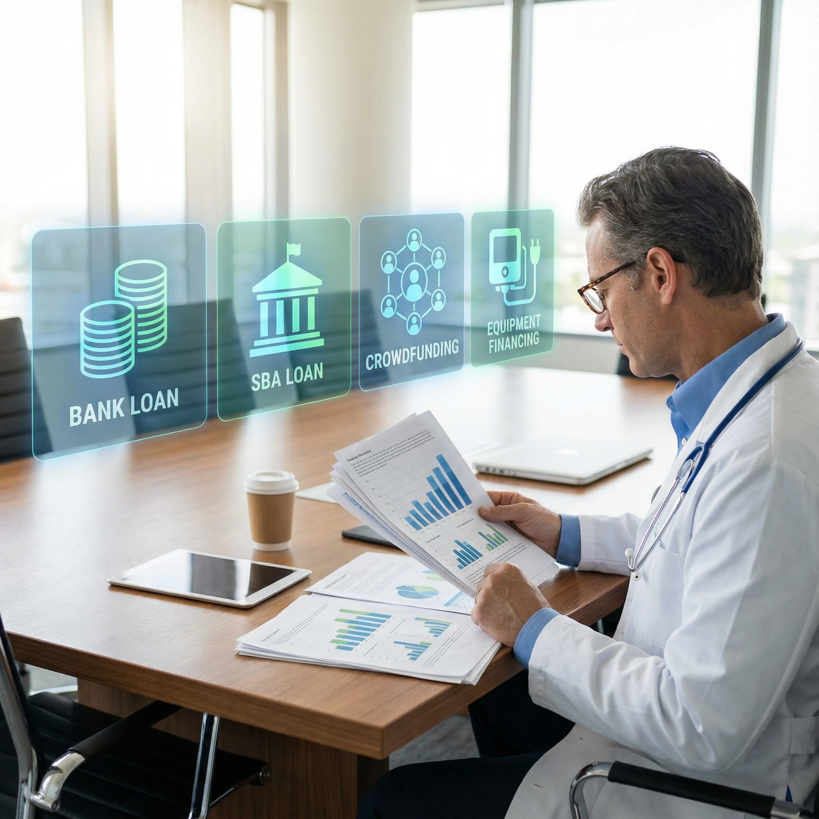 Physician comparing different clinic financing options Physician comparing different clinic financing options - Clinic Financing for Unlocking Your Clinic's Potential: Top Financin