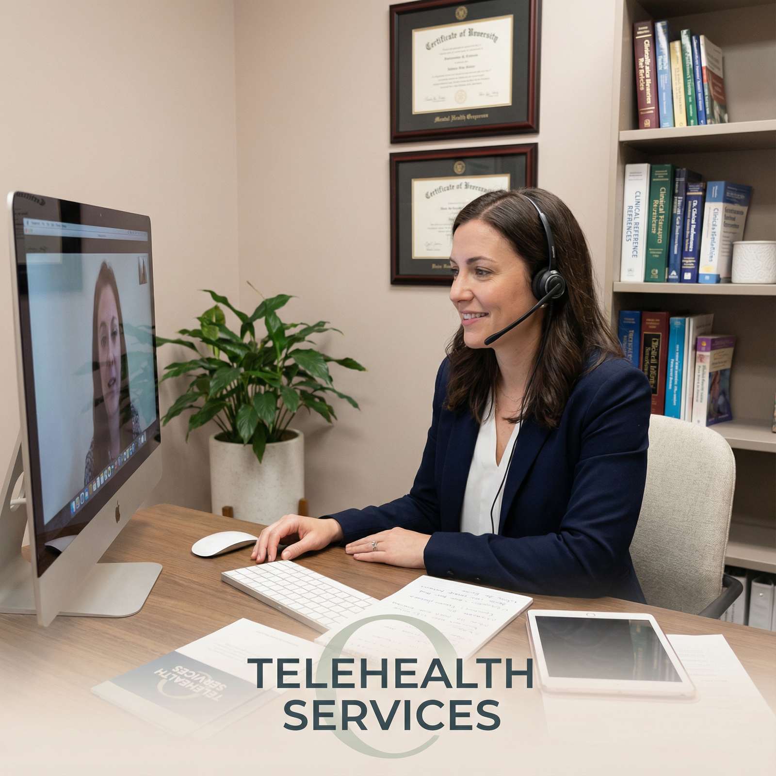 Behavioral health provider conducting virtual therapy session - Telehealth Careers for Discover 10 In-Demand Telehealth Caree