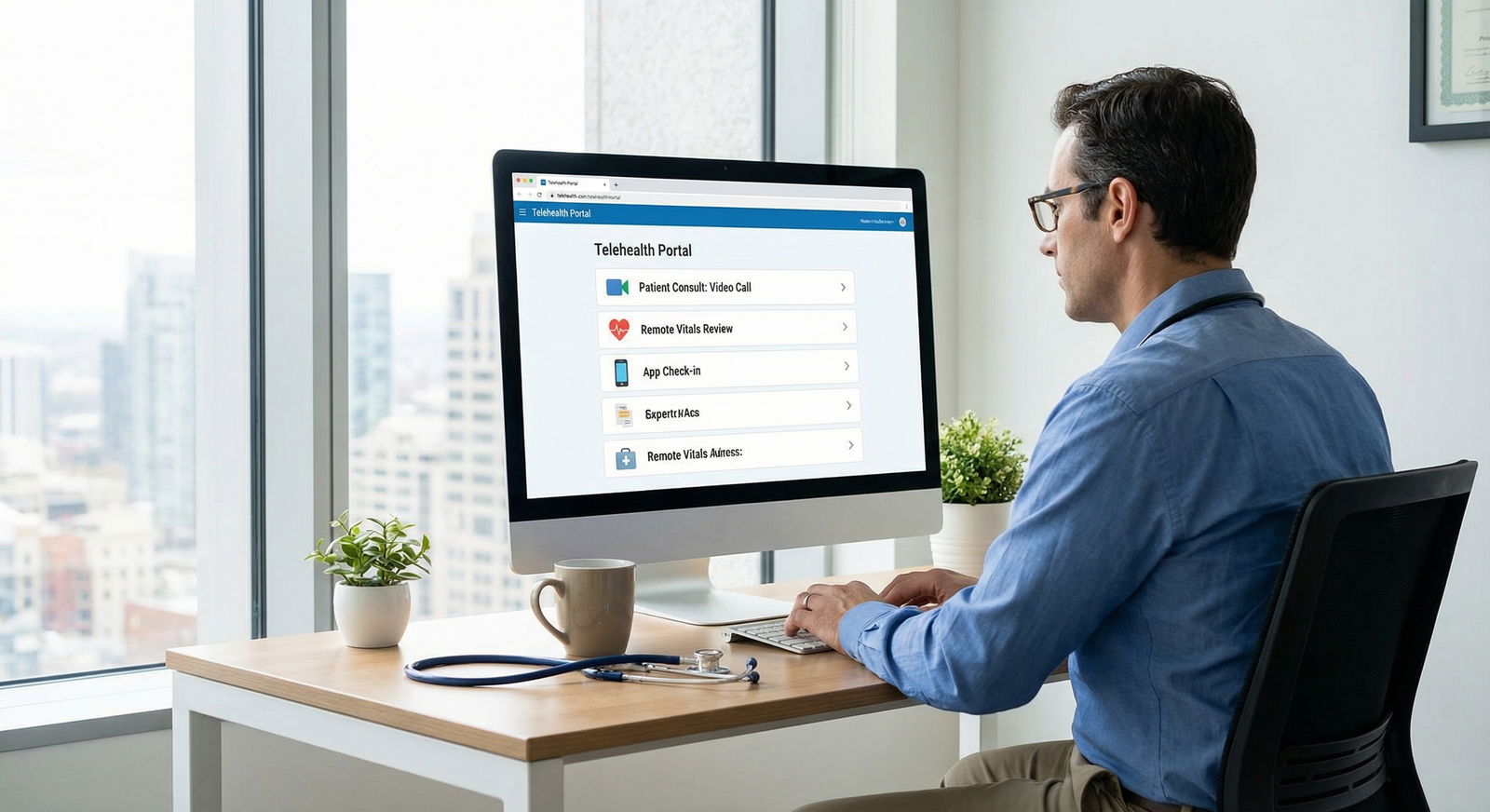 Telemedicine FAQ concept with physician reviewing questions - Telemedicine for Unlocking Work-Life Balance: Embrace Telemedic