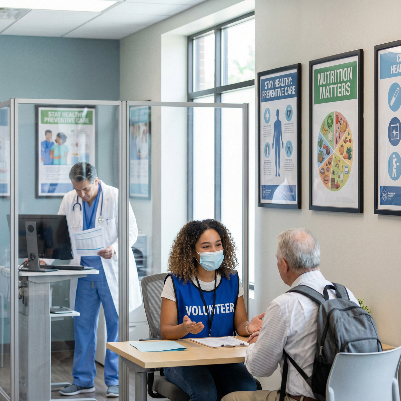 Premed volunteers assisting in an outpatient community health clinic - Clinical Volunteering for Maximize Your Medical Journe