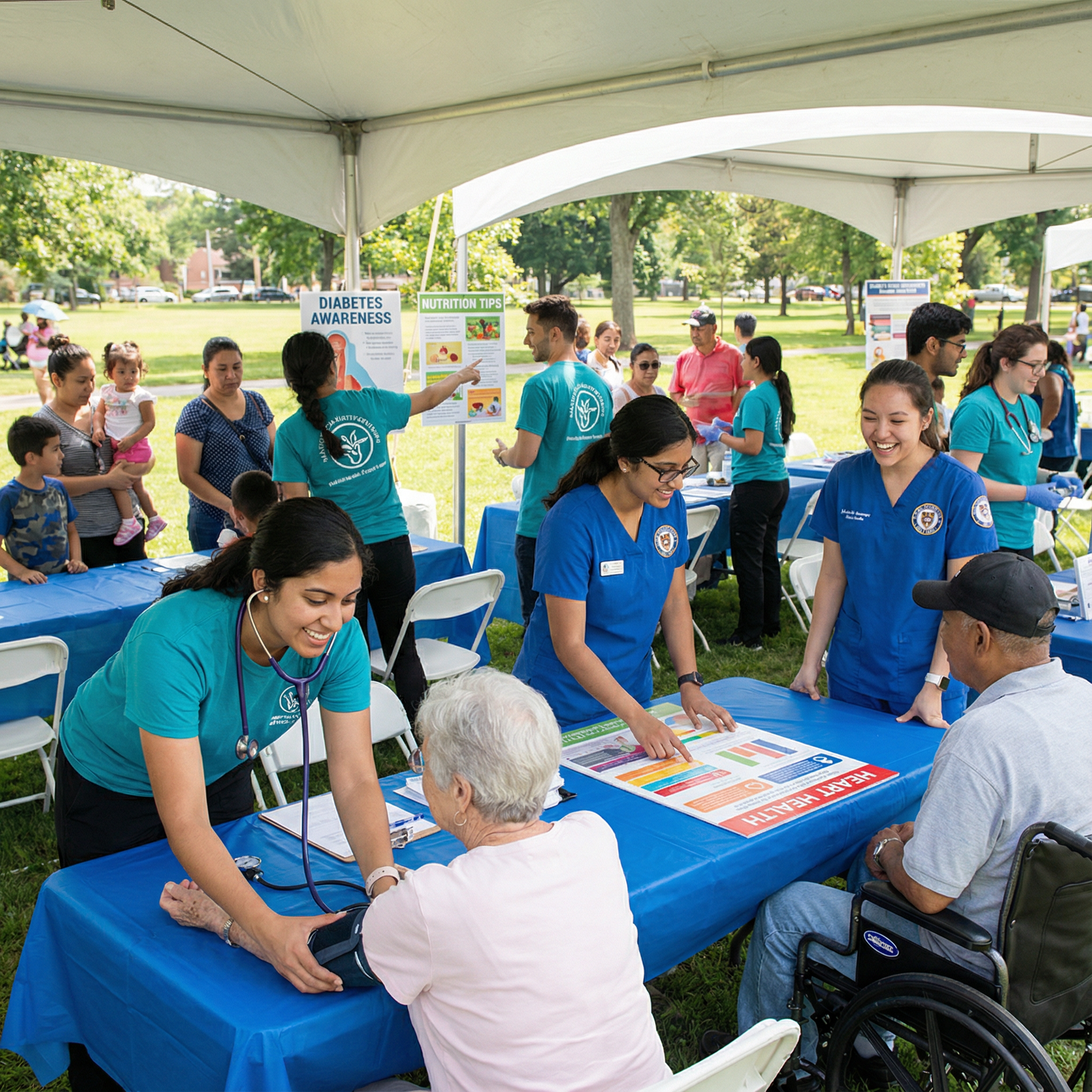 Medical volunteers working together at a community health fair - Clinical Volunteering for Transform Your Medical Career: The