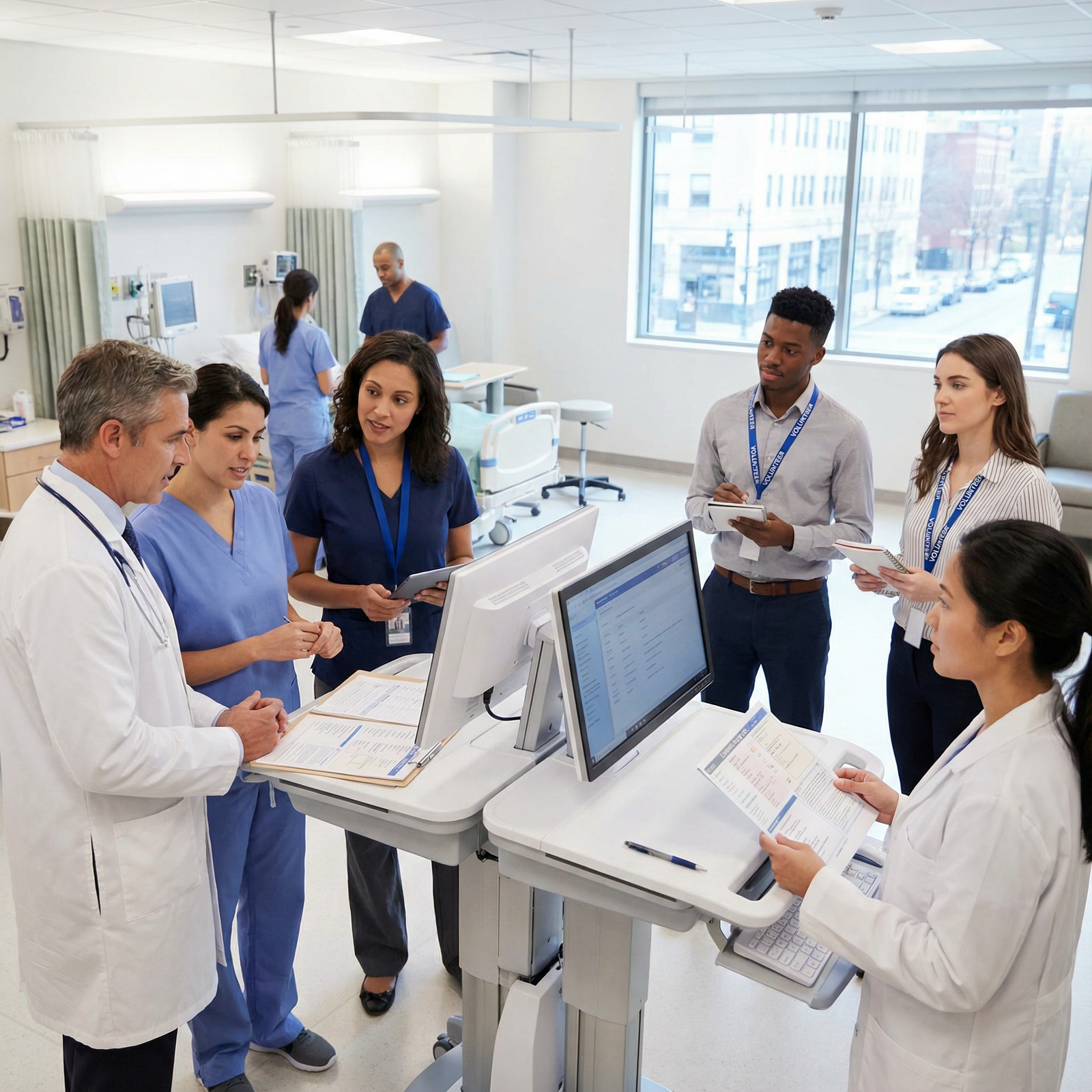 Medical volunteers observing interdisciplinary healthcare team - clinical volunteering for Unlocking Growth: 5 Surprising Adv