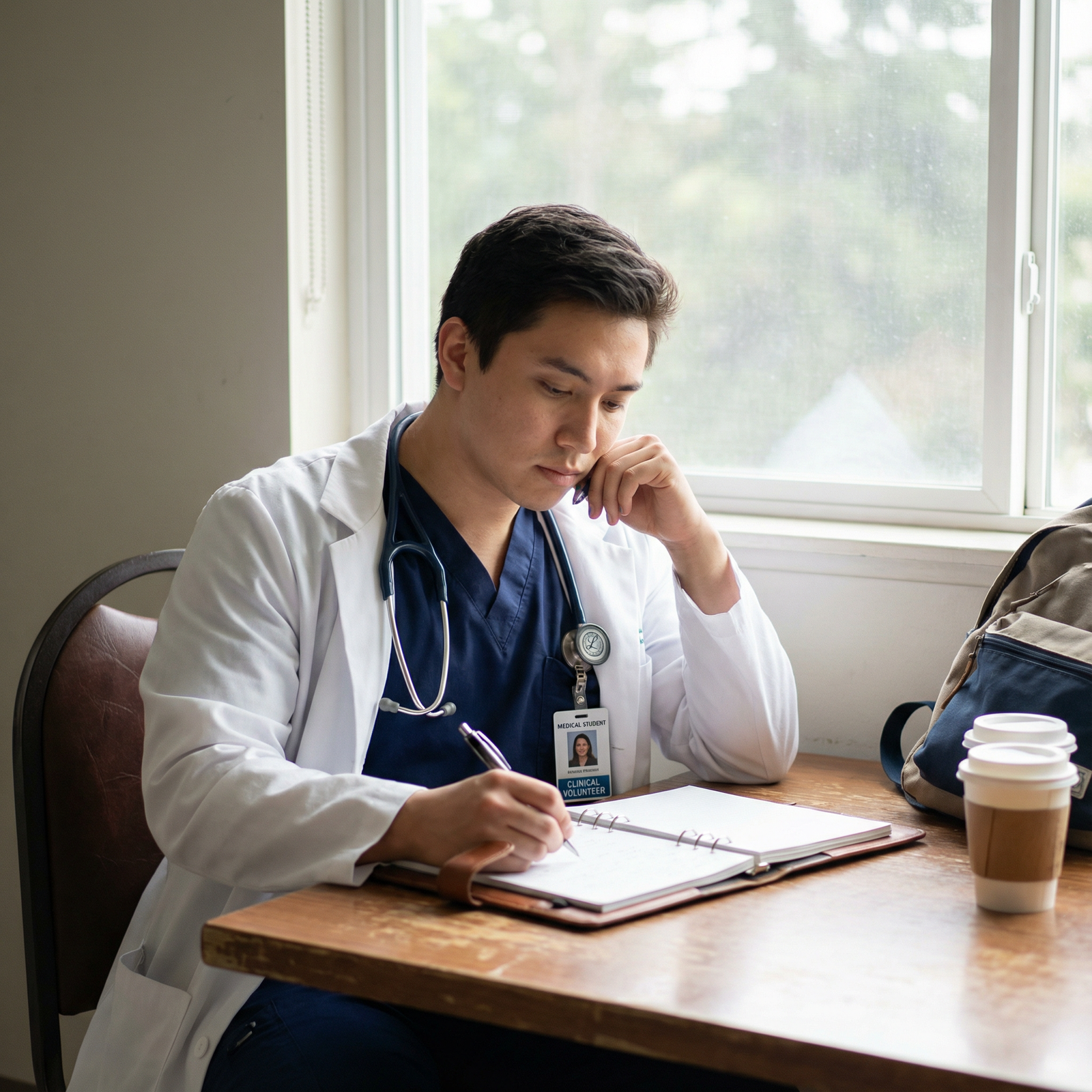 Medical student volunteer reflecting on clinical experience - clinical volunteering for Unlocking Medical Potential: The Impa