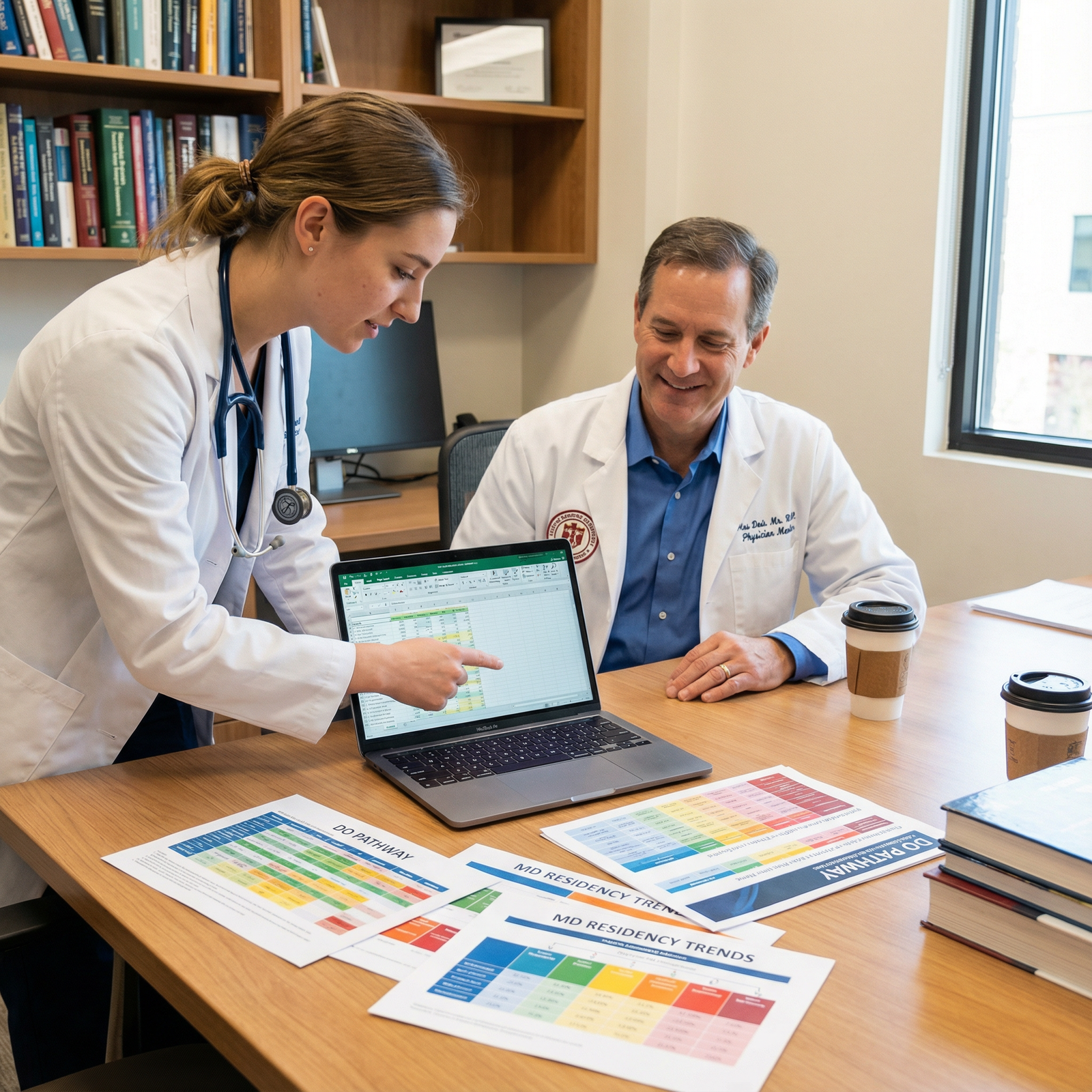 Medical student discussing residency choices with mentor - Medical Degrees for DO vs MD: Key Differences Every Medical Studen