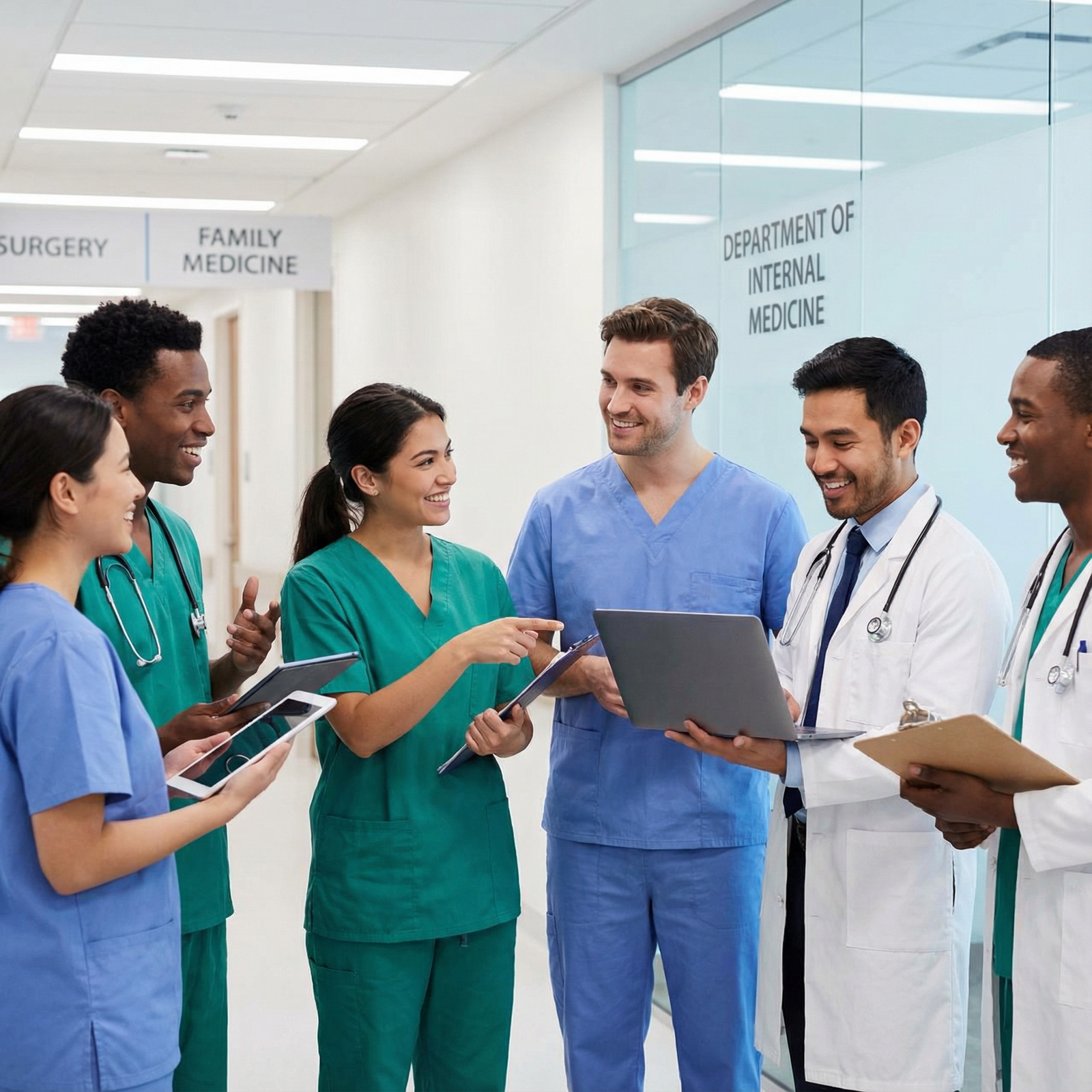 Medical residents discussing residency match results - DO vs MD for DO vs MD: Uncovering the Hidden Truths for Aspiring Physi