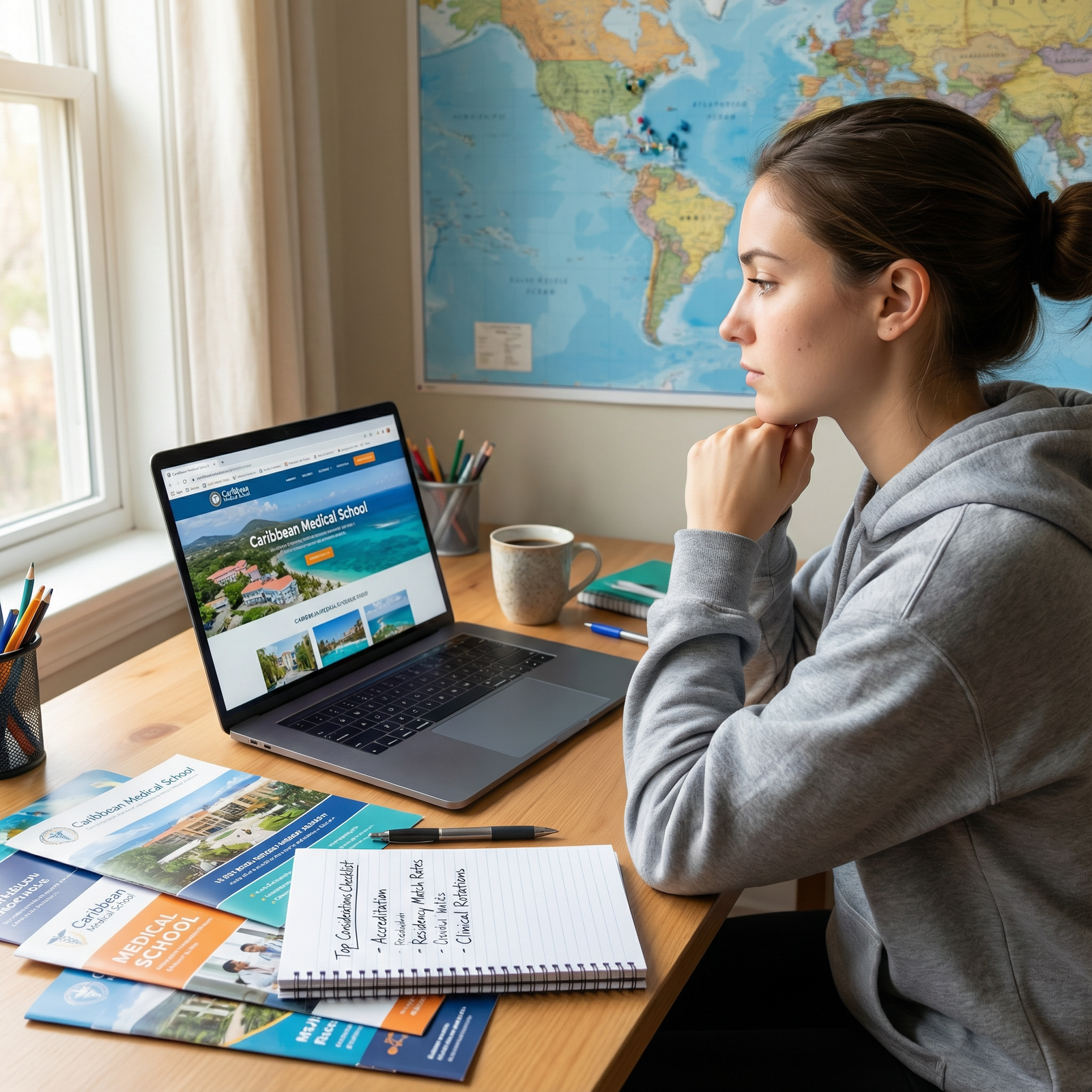 Student planning Caribbean medical school journey - Caribbean medical schools for Top Considerations Before Choosing a Caribb