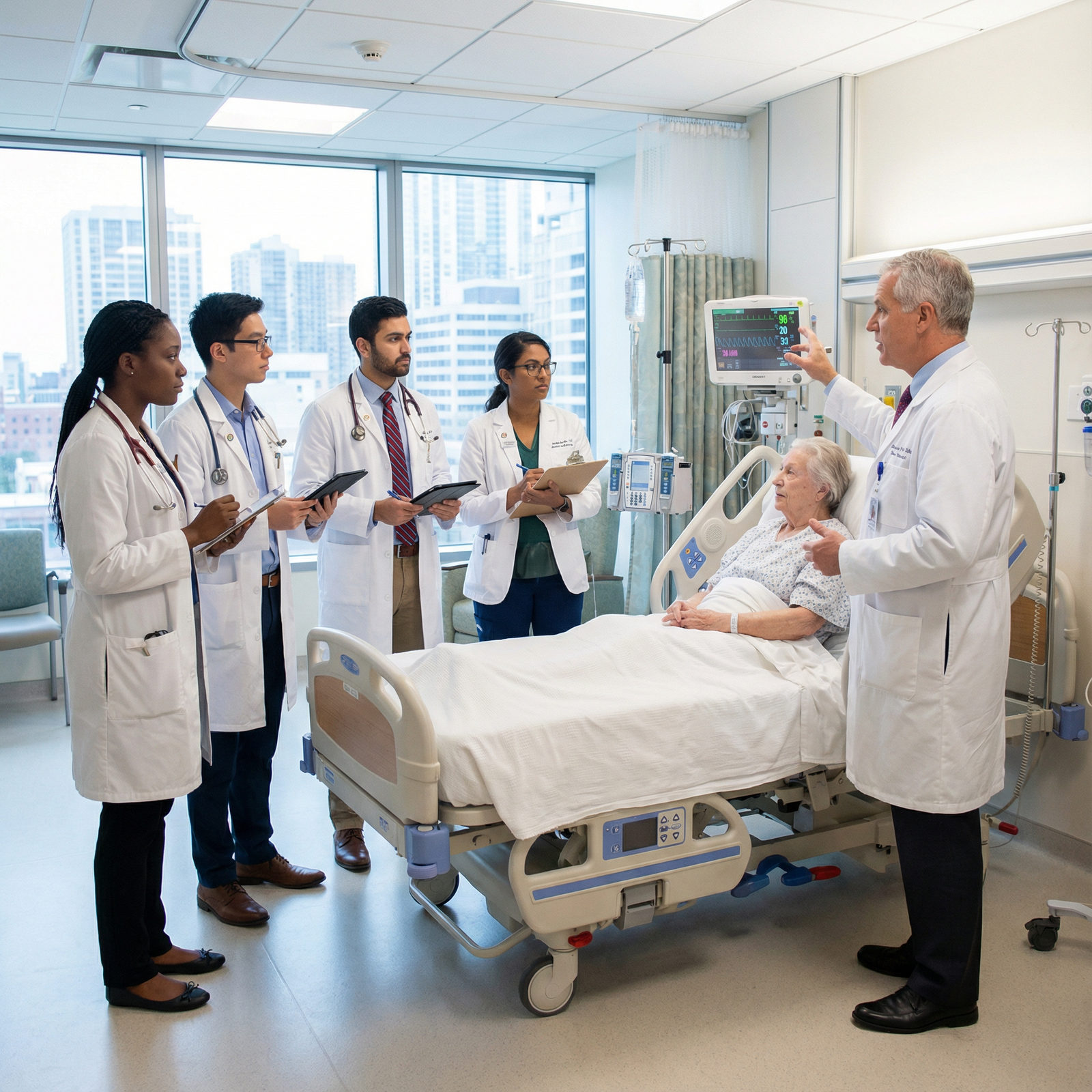 Medical students in a teaching hospital during clinical rotations - Caribbean Medical Schools for Unlocking Success: Clinical