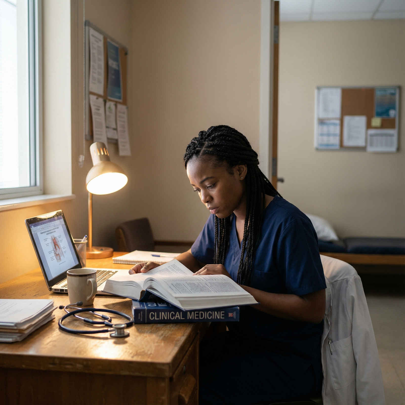 Caribbean medical student studying during clinical rotations - Caribbean Medical Schools for Unlocking Success: Clinical Rota