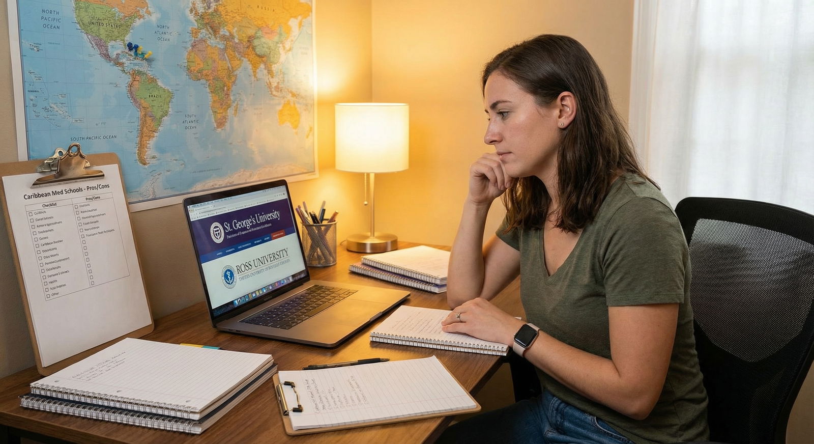 Prospective medical student comparing Caribbean medical schools online - Caribbean Medical Schools for Explore the Best Carib