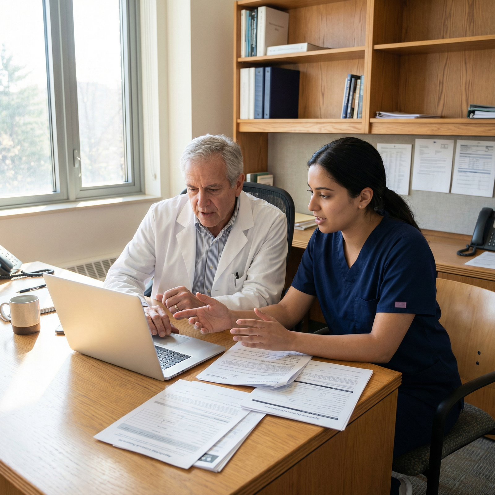 Medical student and mentor reviewing application and recommendation strategy - Mentorship for Unlock Powerful Recommendation