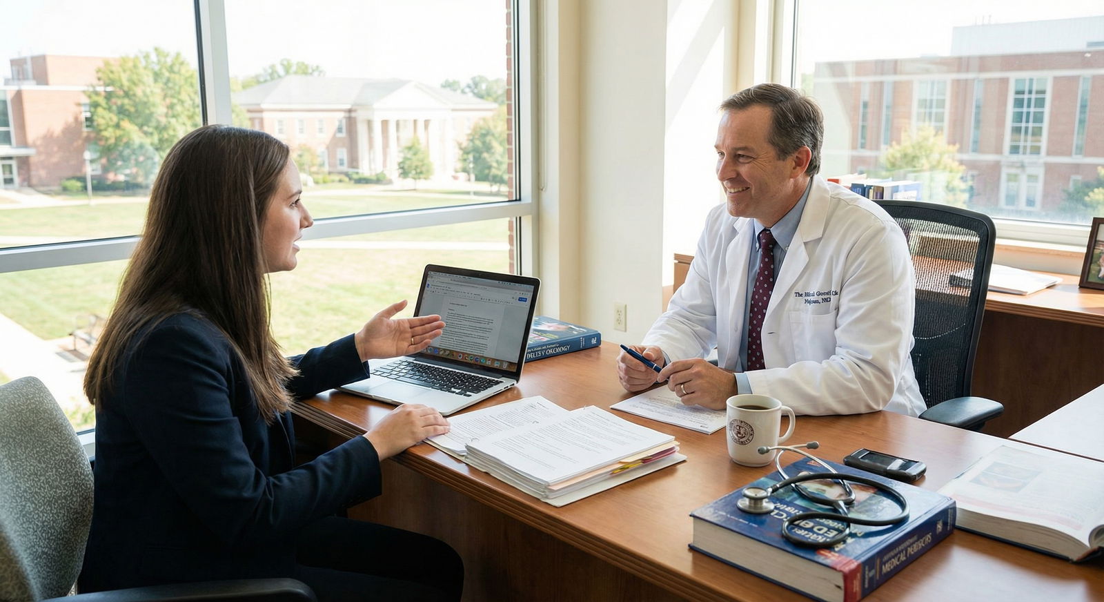 Premedical student meeting with physician mentor about letters of recommendation - Mentorship for Mastering Mentorship: Unloc