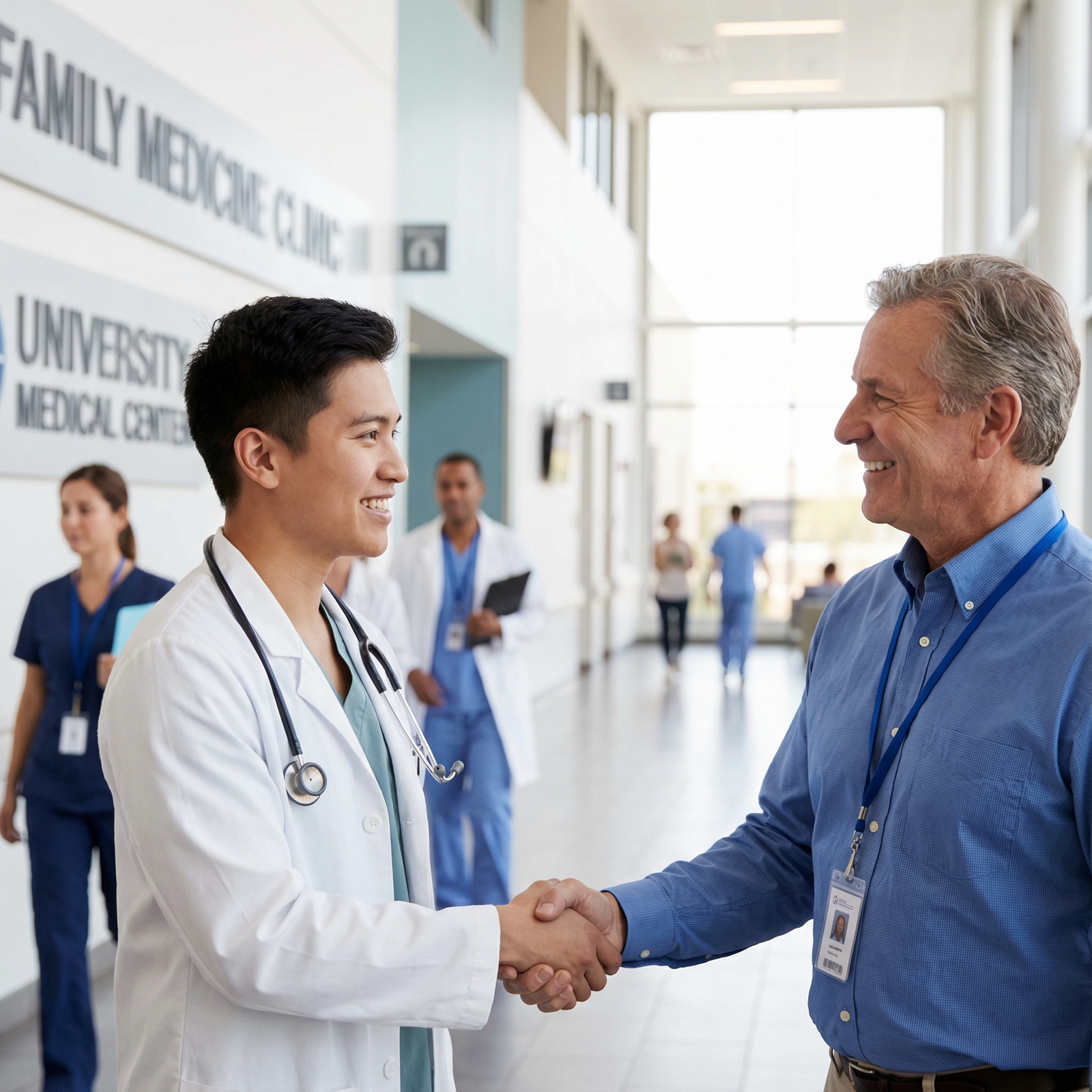 Medical student thanking mentor after receiving guidance Medical student thanking mentor after receiving guidance - Mentorship for Unlocking Strong Recommendation Letters: The Power