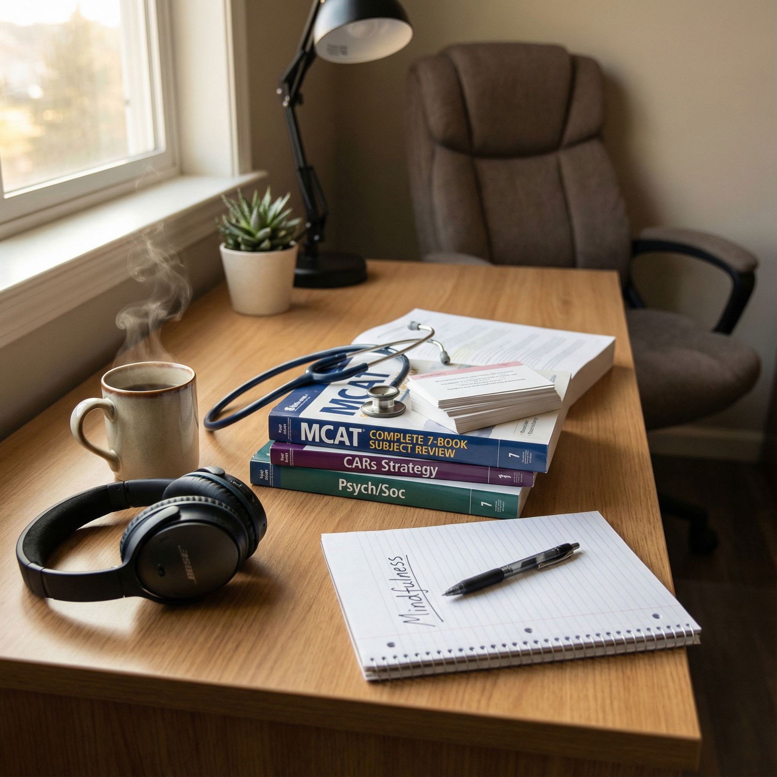 Mindfulness and MCAT preparation concept - MCAT preparation for Mastering MCAT Anxiety: Mindfulness Techniques for Future Doc