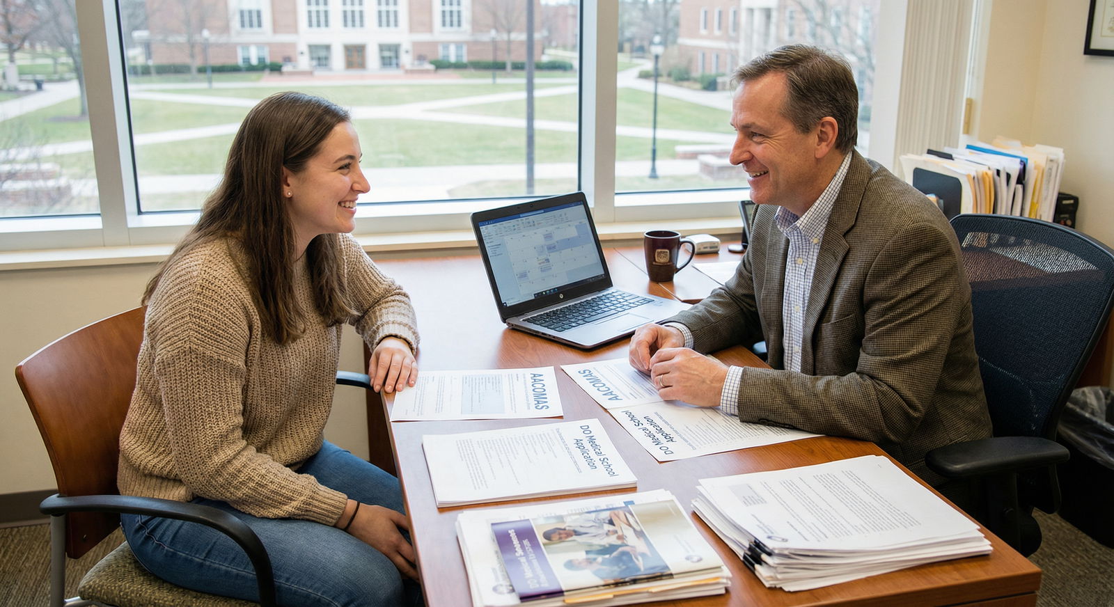 Prospective DO student preparing questions about AACOMAS for advisor meeting Prospective DO student preparing questions about AACOMAS for advisor meeting - AACOMAS for Mastering AACOMAS: Essential Deadl
