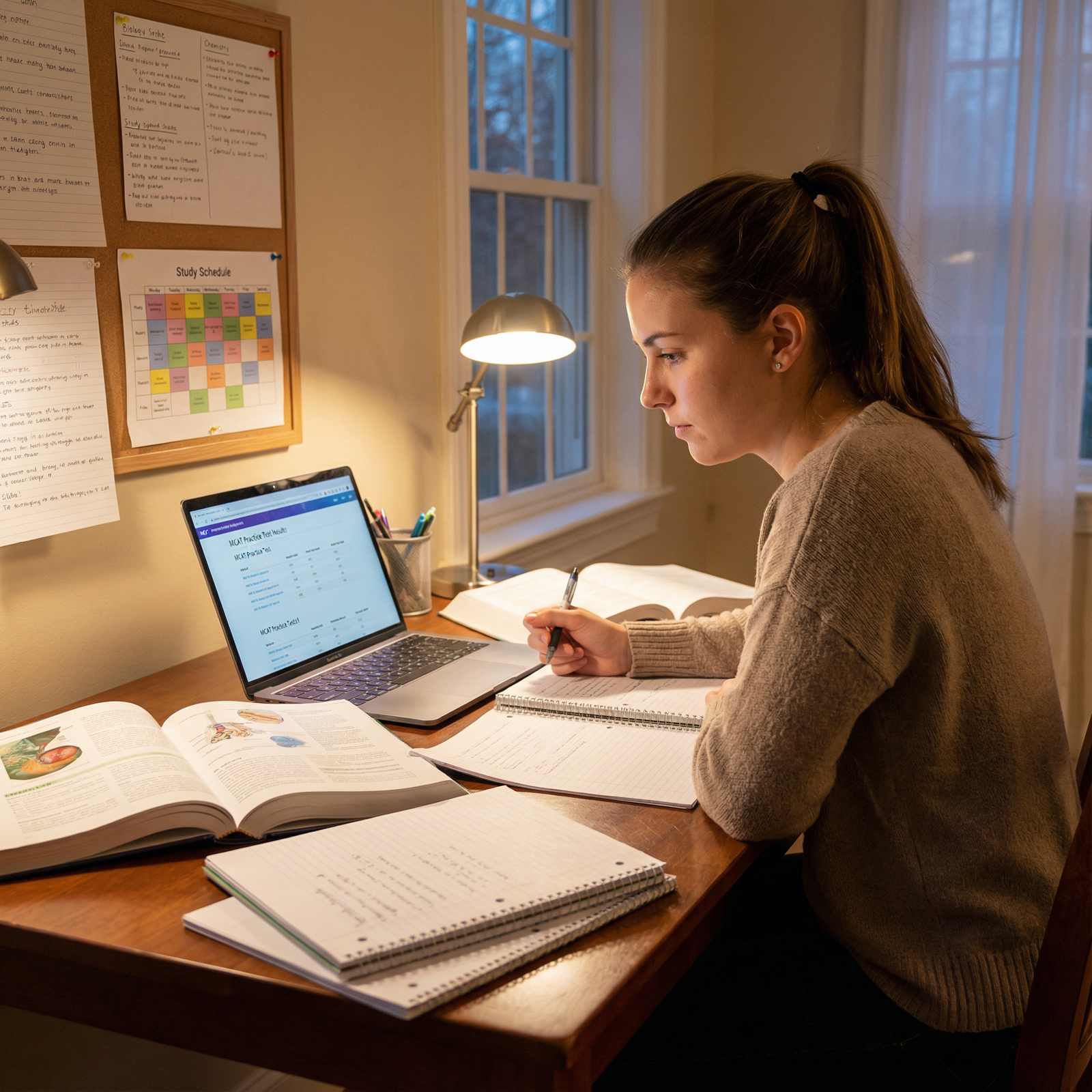 Student preparing for the MCAT exam with study materials Student preparing for the MCAT exam with study materials - Medical School for Top 5 Mistakes to Avoid in Your Medical School