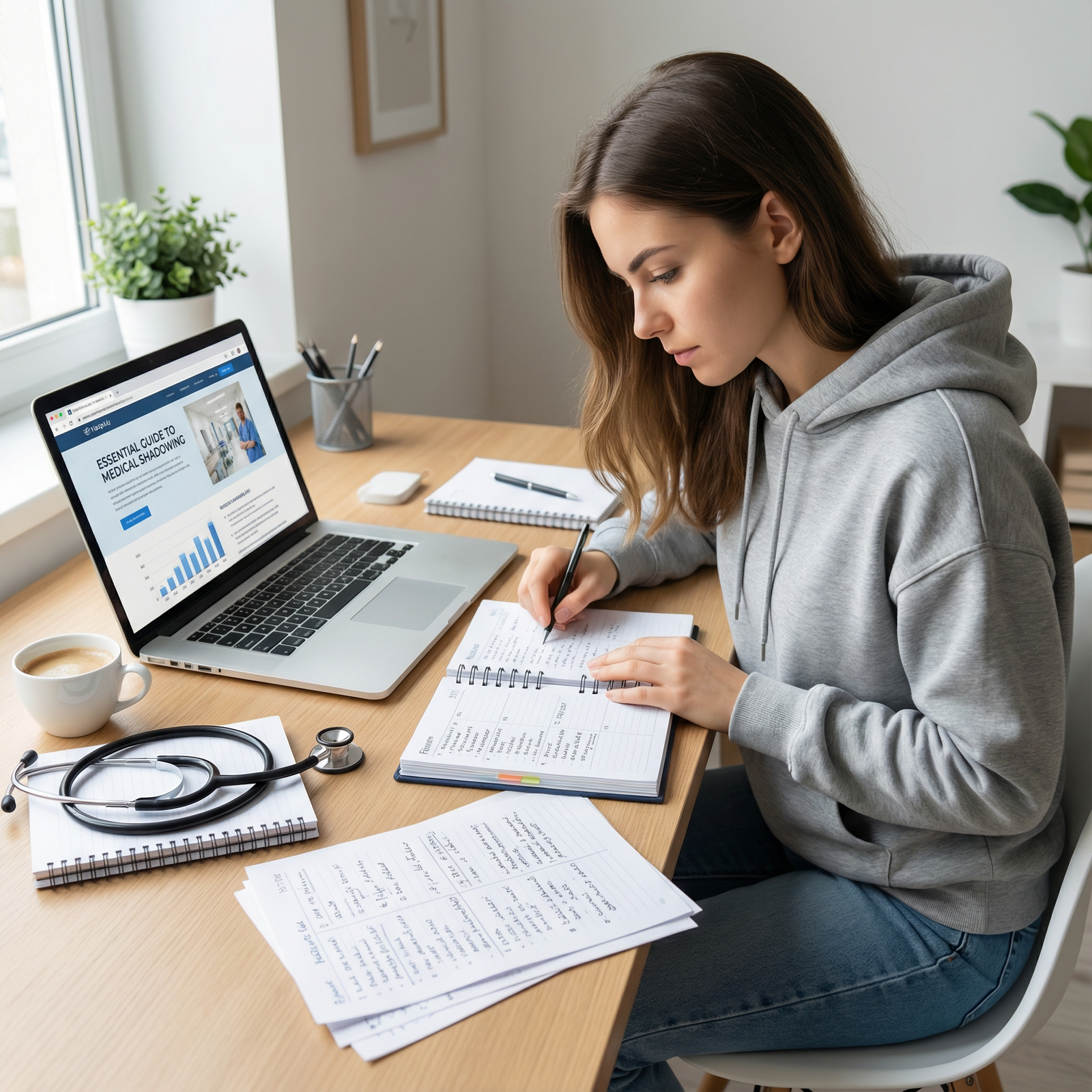 Pre-med student preparing for medical shadowing day - Medical Shadowing for Essential Guide to Medical Shadowing: Unlock Your