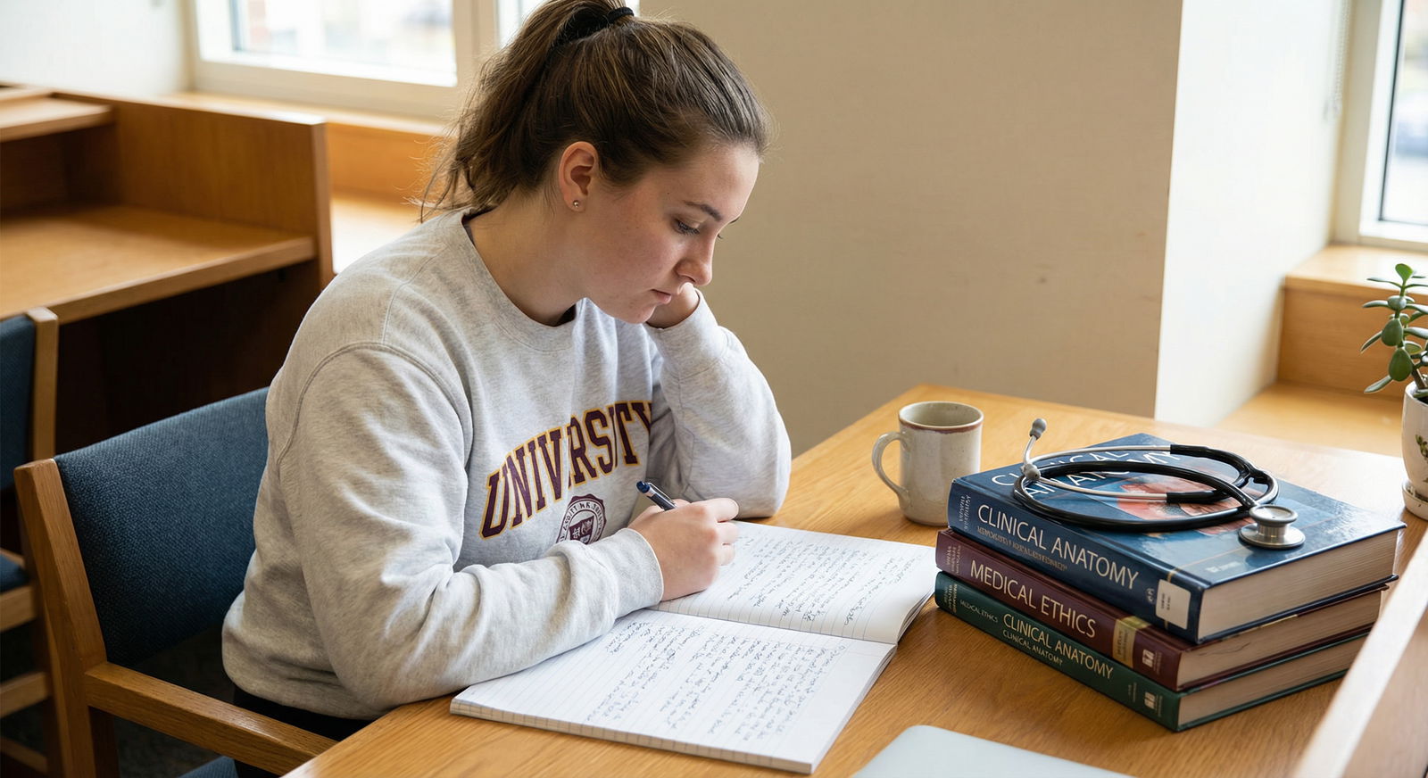 Premed student reflecting on medical shadowing experience - Medical Shadowing for Unlocking the Power of Medical Shadowing fo