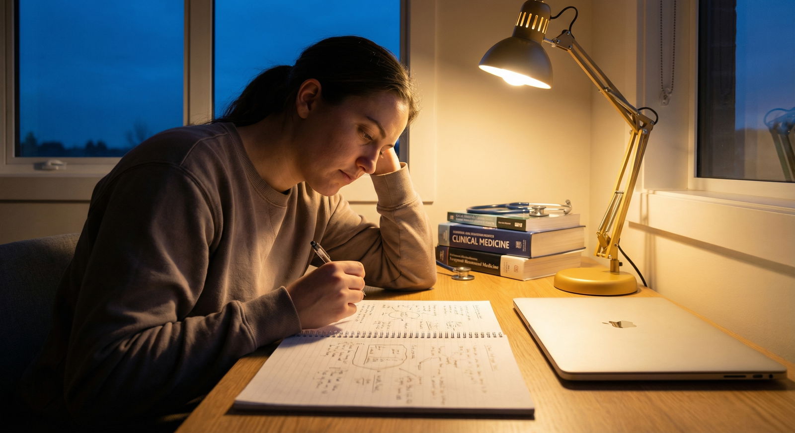 Student reflecting on notes from a virtual shadowing session - Virtual Shadowing for Mastering Virtual Shadowing: A Guide for