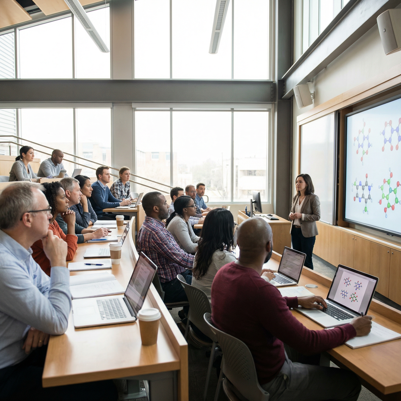 Classroom of post-baccalaureate premed students in a science lecture - Post-Baccalaureate Programs for Maximize Your Medical