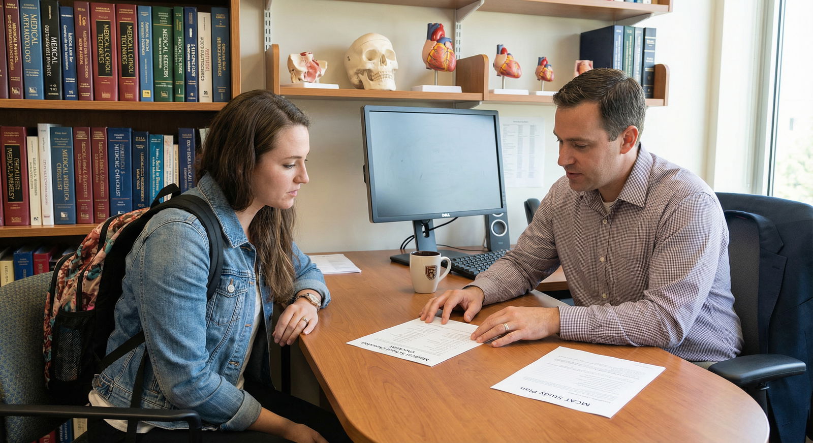 Premed student meeting with advisor before applying to medical school - Post-Baccalaureate Programs for Maximize Your Medical
