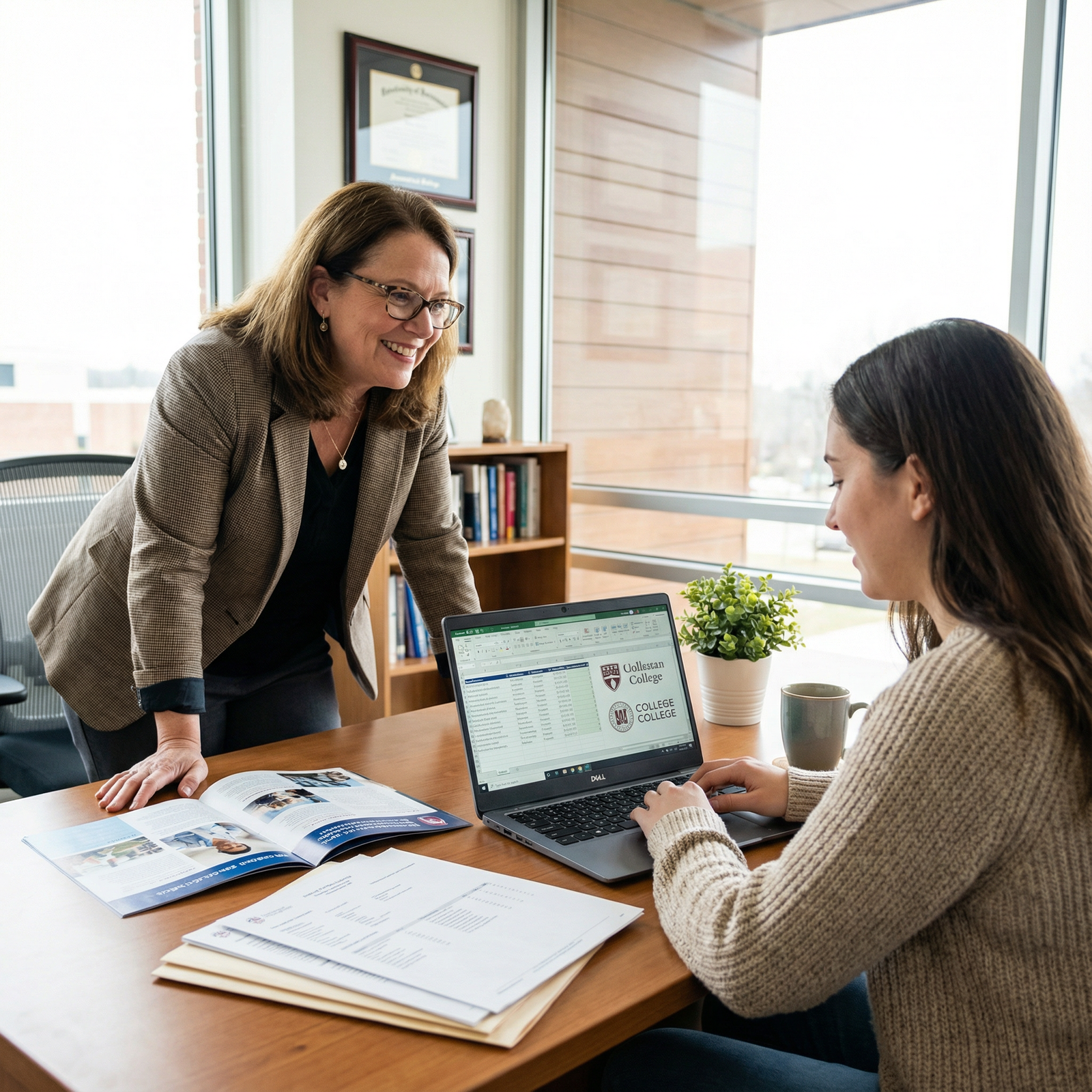 Advisor counseling a post-baccalaureate premed student about medical school applications - Post-Baccalaureate Programs for Ma