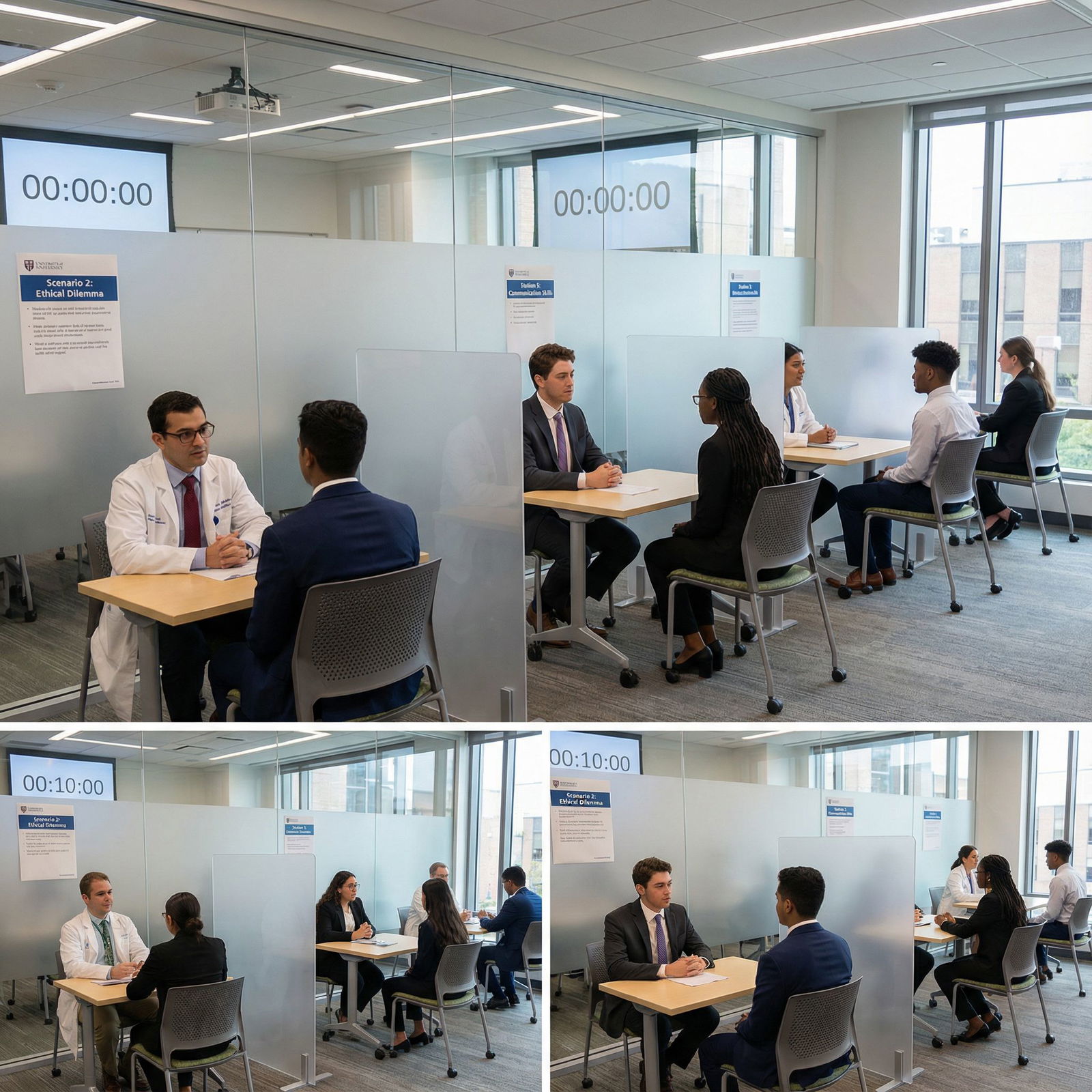 Medical school applicants rotating through MMI stations - Medical School for Mastering Medical School Interviews: Expert Stra