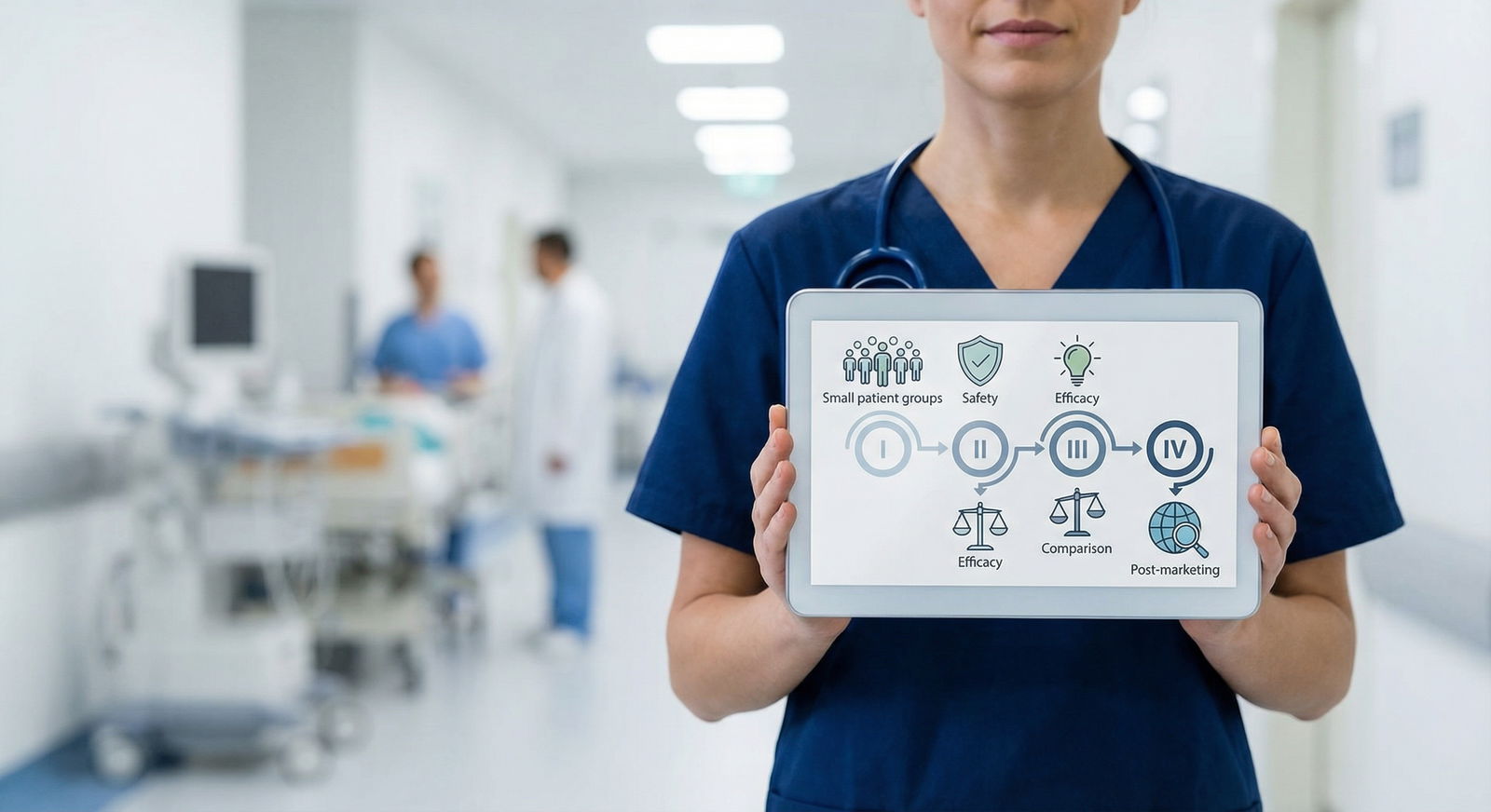 Diagram illustrating the four phases of clinical trials - Clinical Trials for Mastering Clinical Trials: Essential Insights f