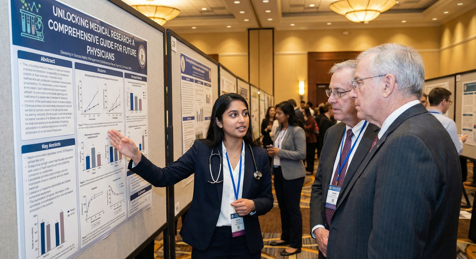 Medical student presenting a research poster at a conference - Medical Research for Unlocking Medical Research: A Comprehensi